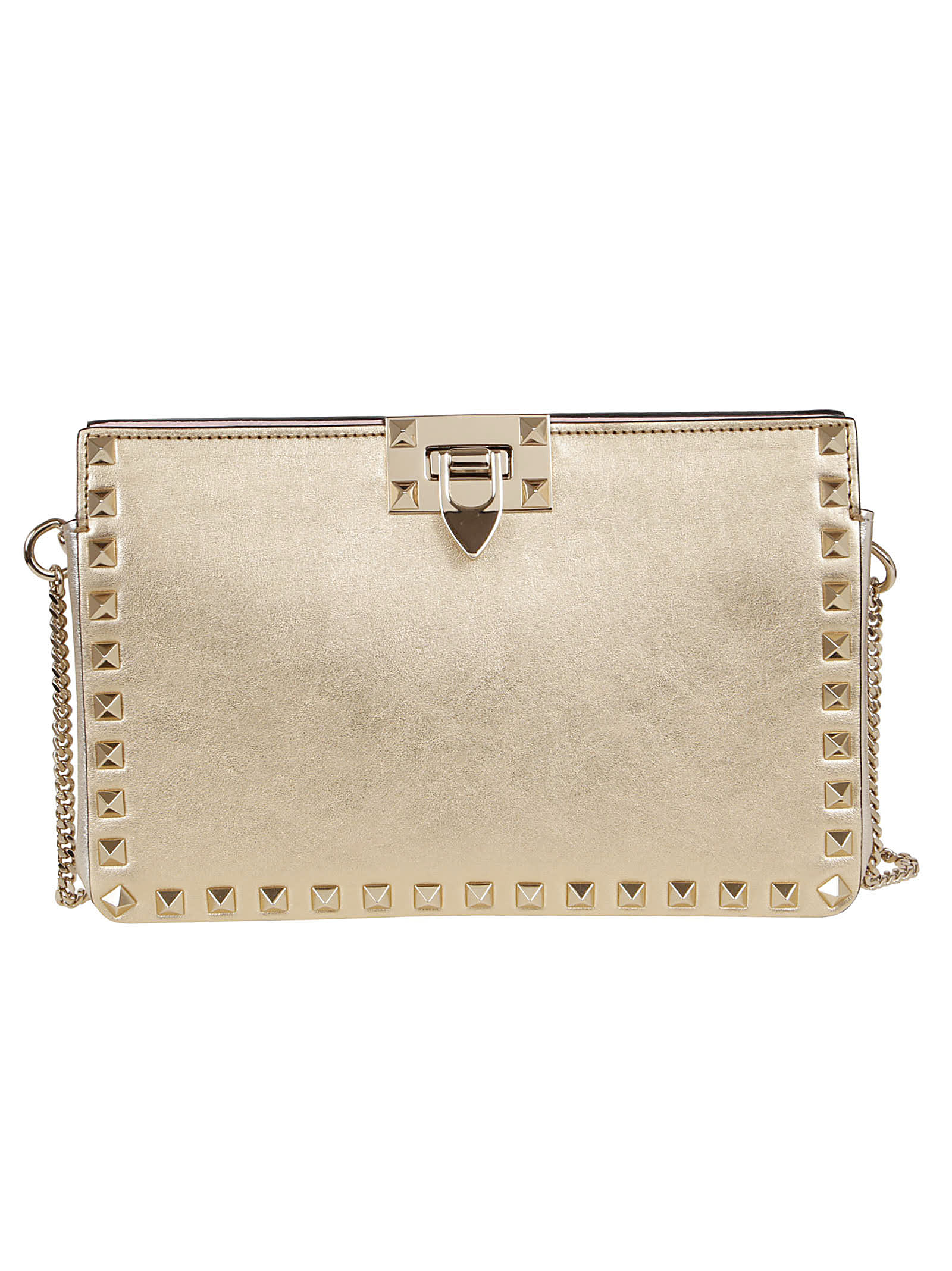 gold valentino clutch