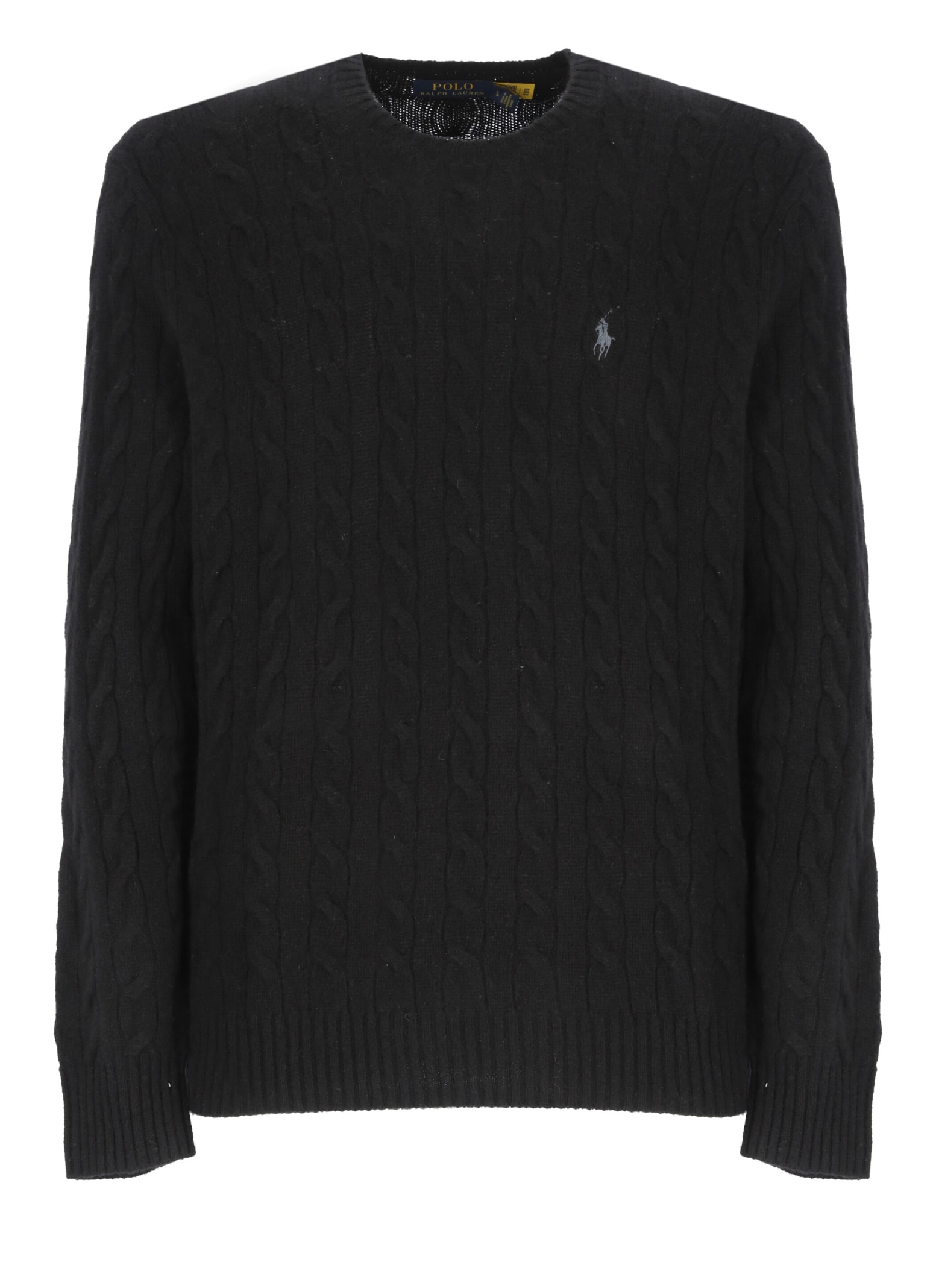 Shop Ralph Lauren Wool And Cashmere Sweater In Black