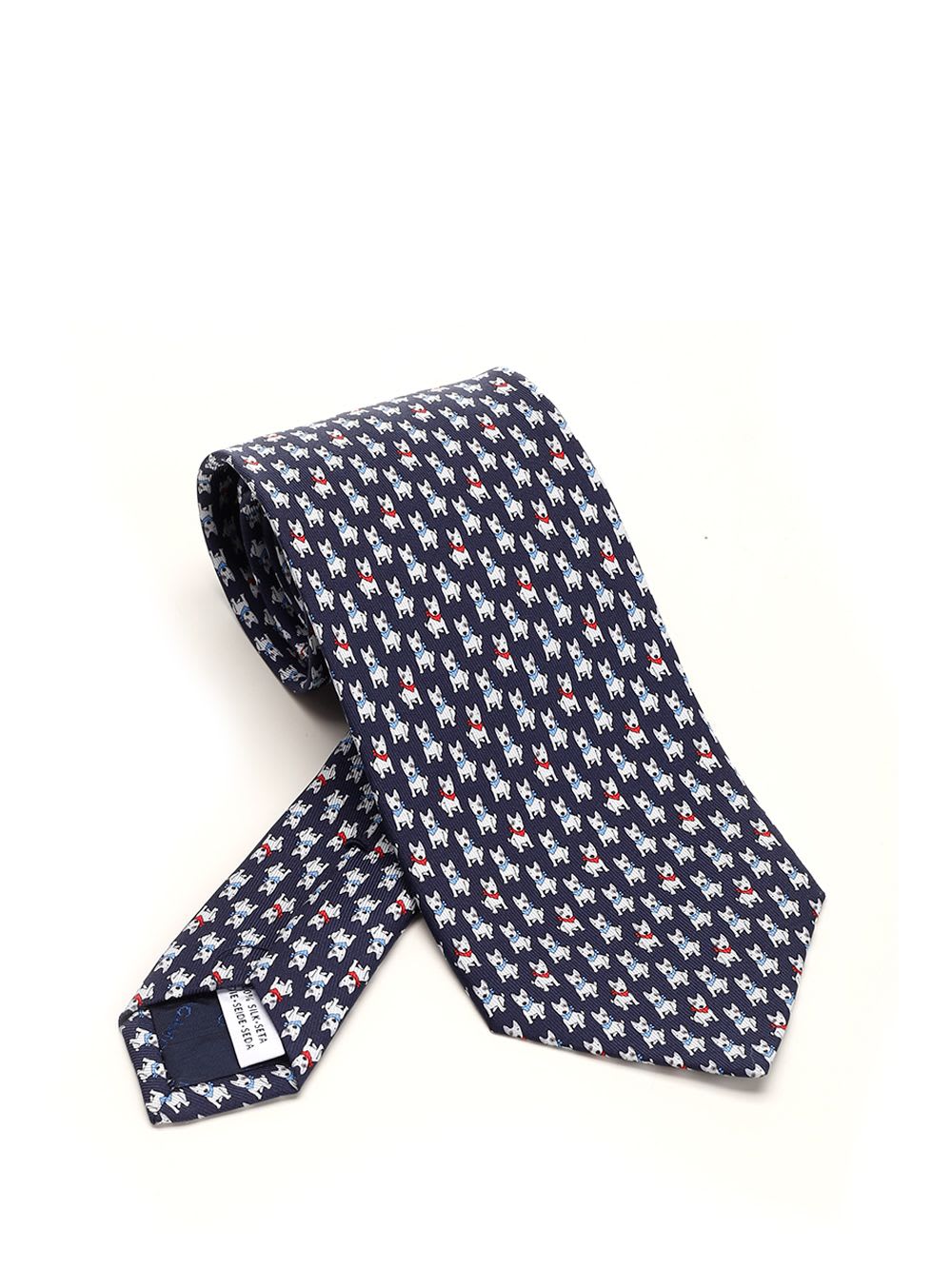 Shop Ferragamo Silk Tie In Blue