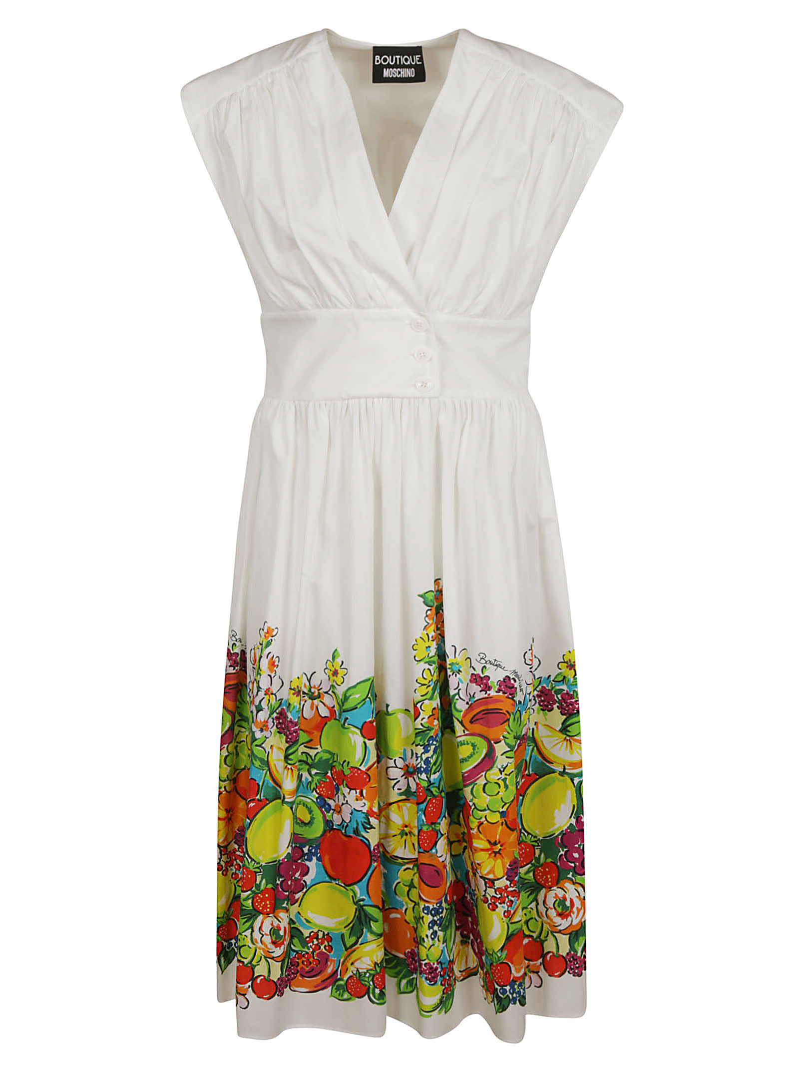 Moschino Fruits Printed Sleeveless Dress