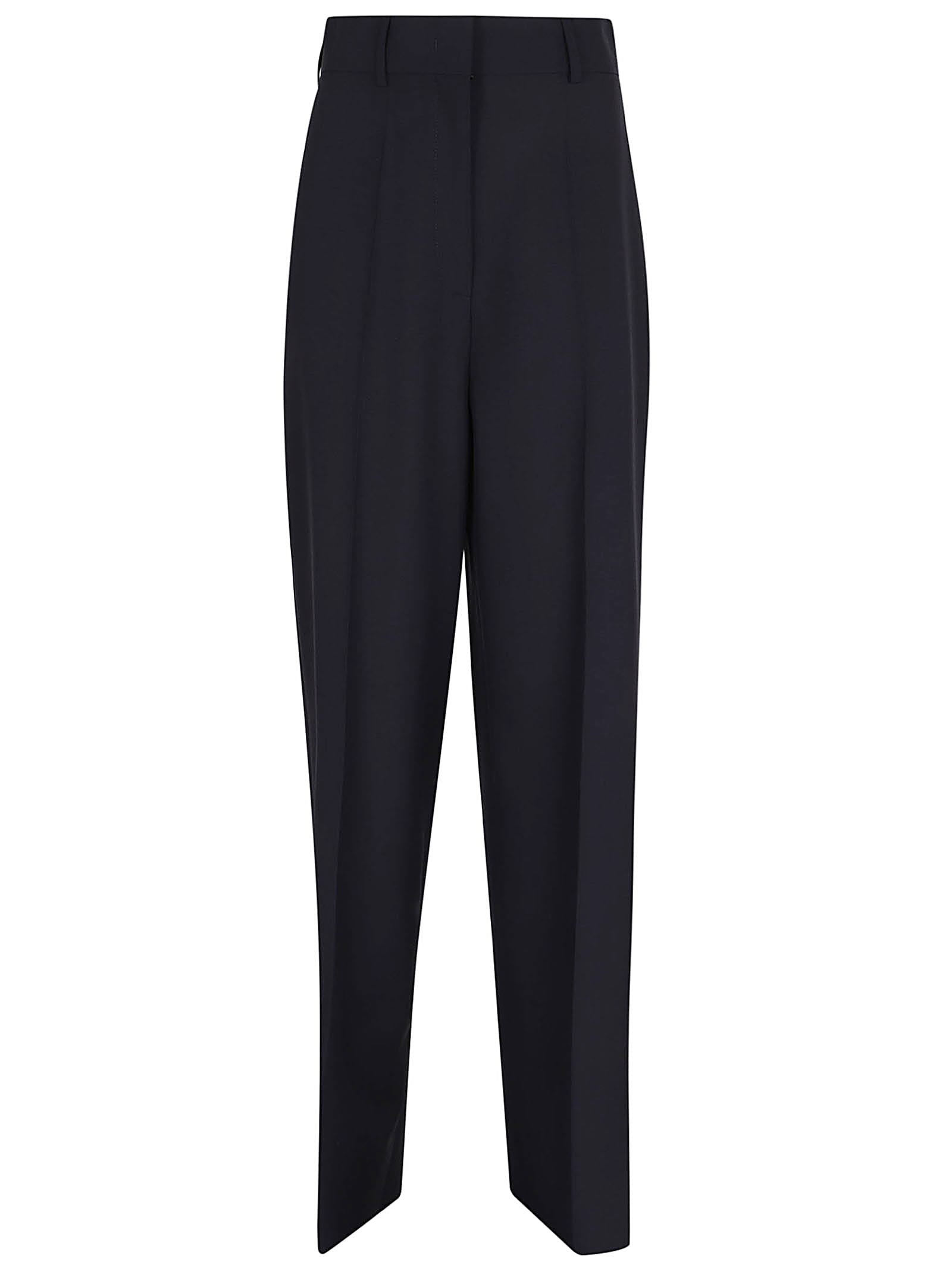 Shop Valentino Dry Tailoring Wool Pants In Navy