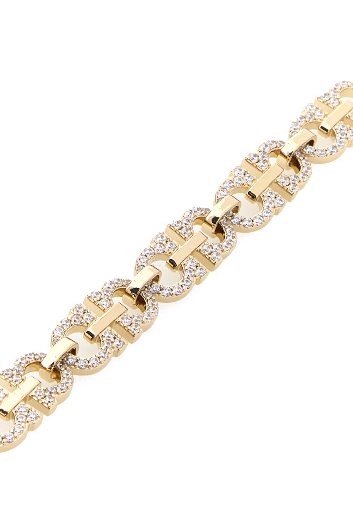 Ferragamo Gold Metal Gancini Bracelet In Gold