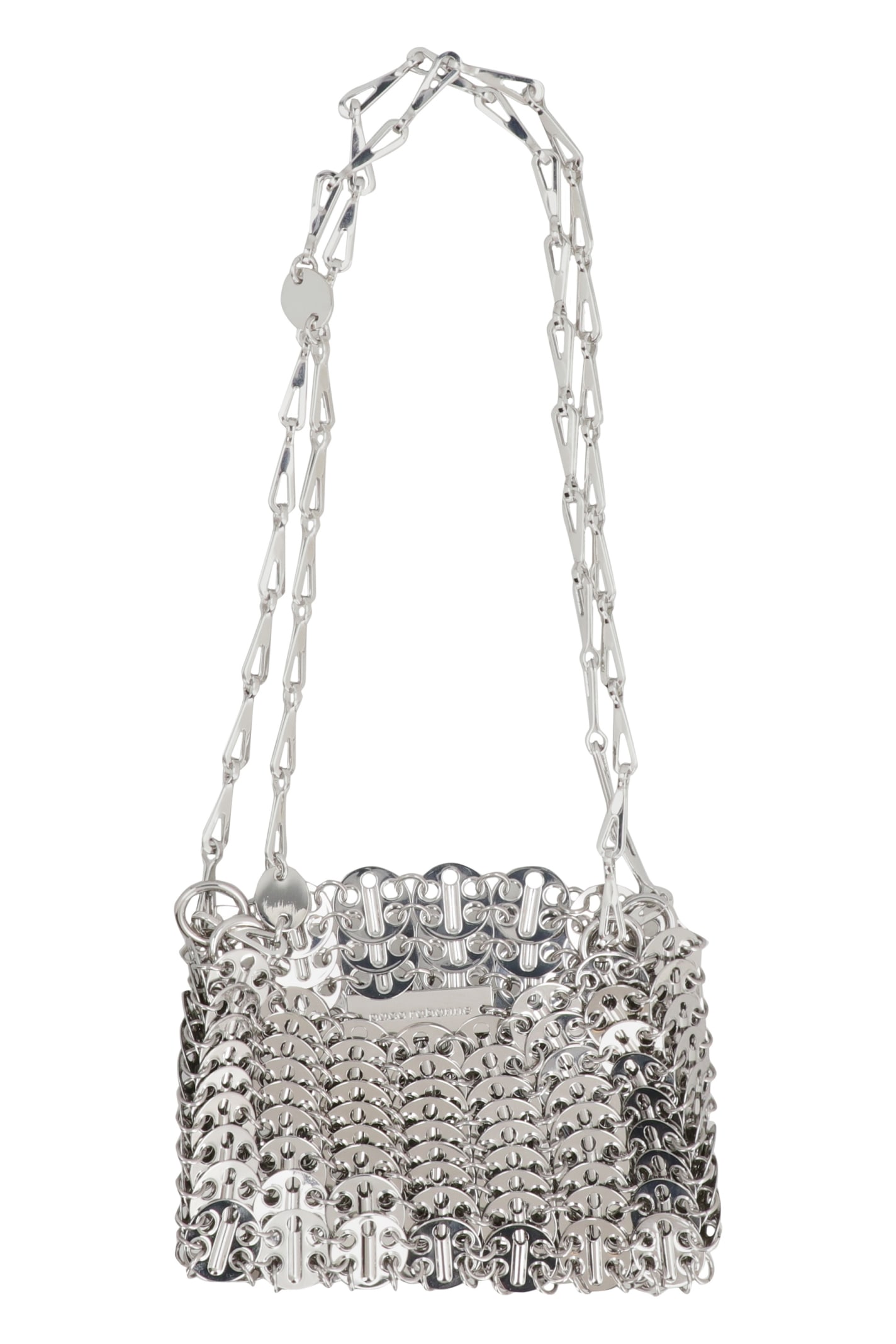 Rabanne Silver Iconic 1969 Nano Bag In Silver
