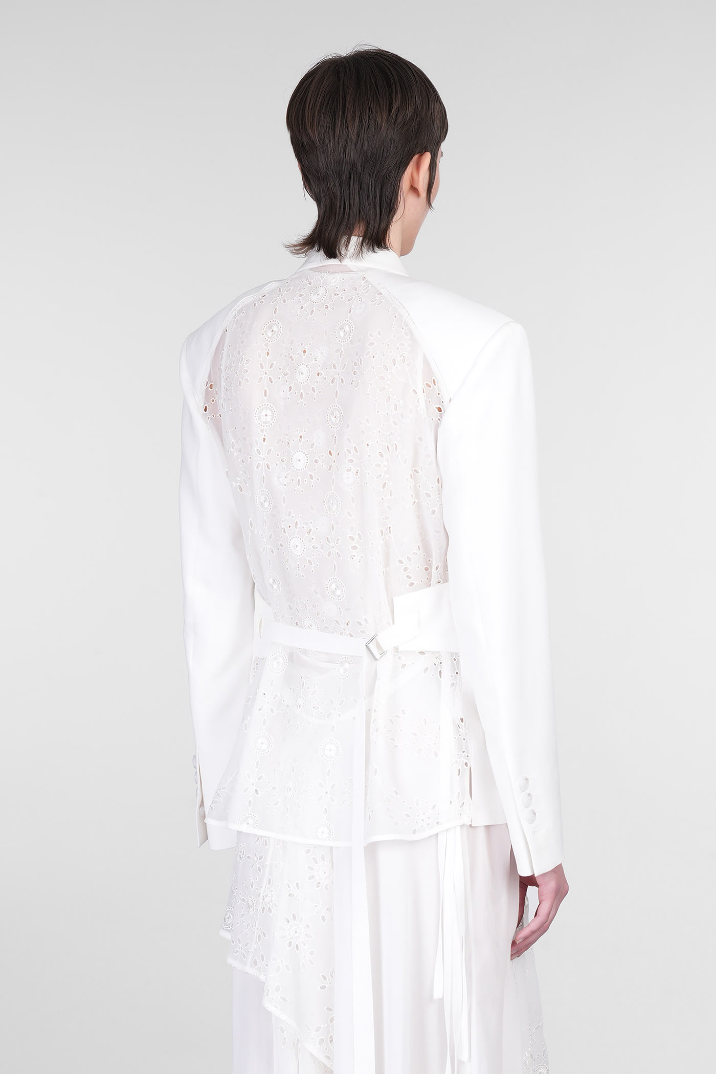 Ann Demeulemeester Susa Blazer In White Viscose