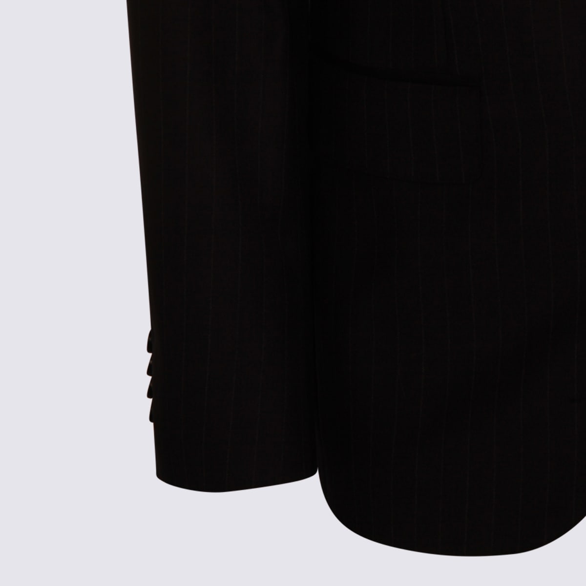 Canali Black Wool Suits In Black