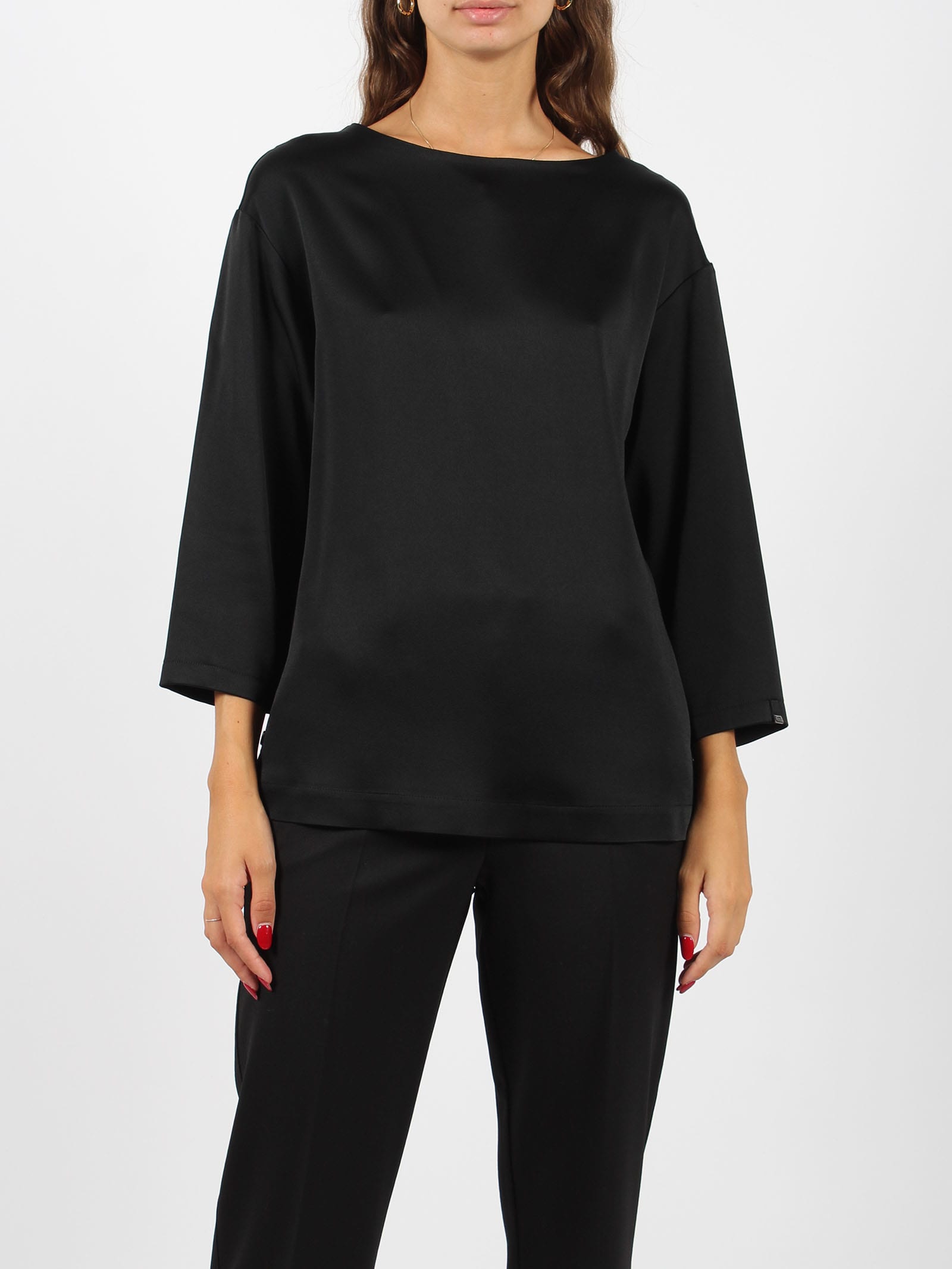 Shop Herno Light Blouse In Nero