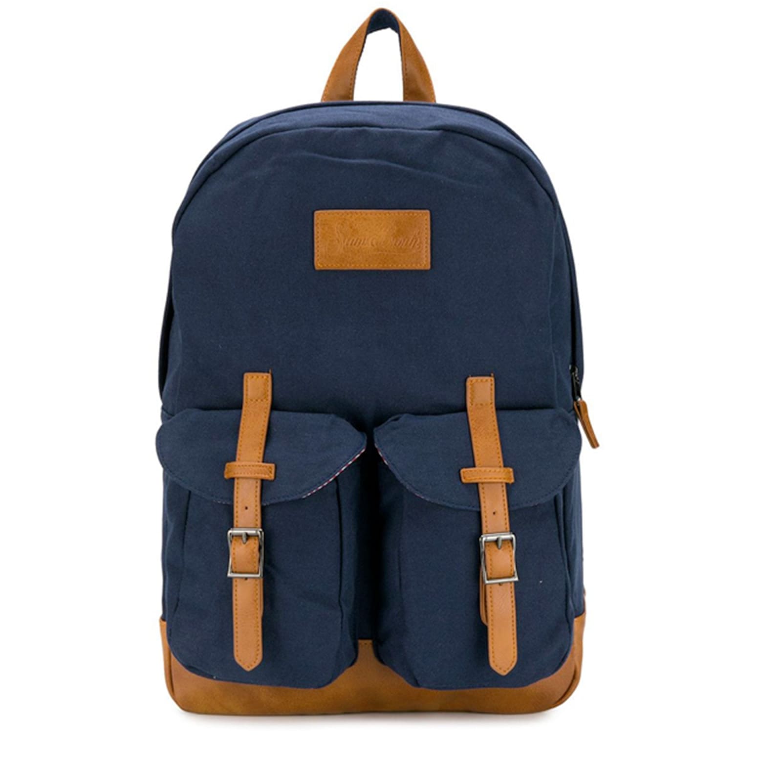 Mc2 Saint Barth Blue Canvas Backpack