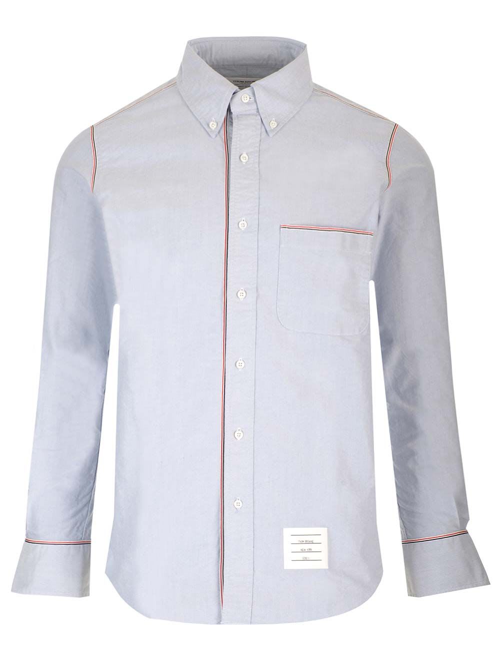 Shop Thom Browne Oxford Framing Shirt In Blue