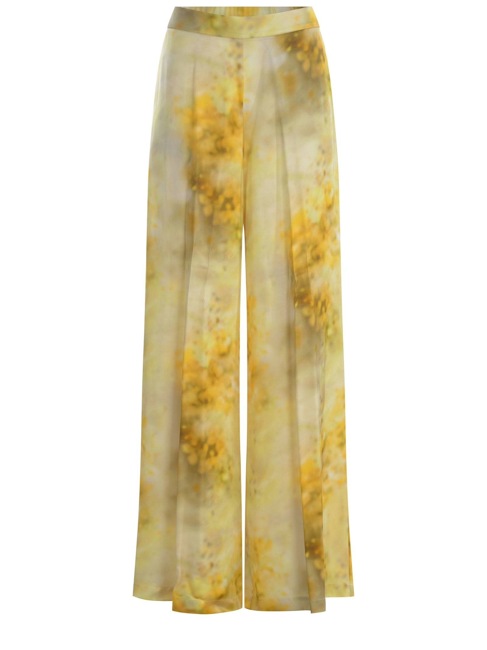 Shop Pinko Trousers  Puntuale Made Of Viscose In Yellow