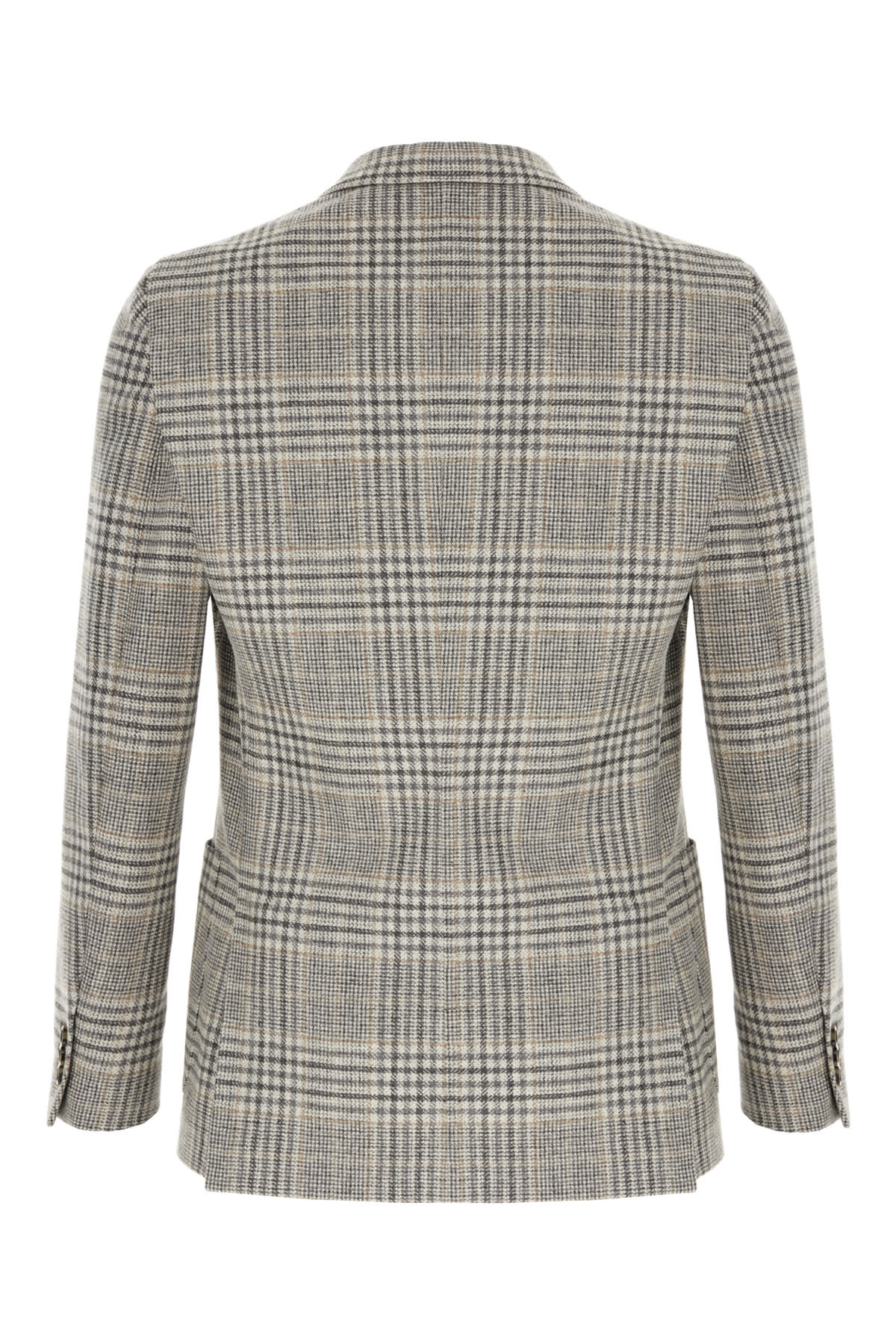 Lardini Embroidered Wool Blend Blazer In Gray