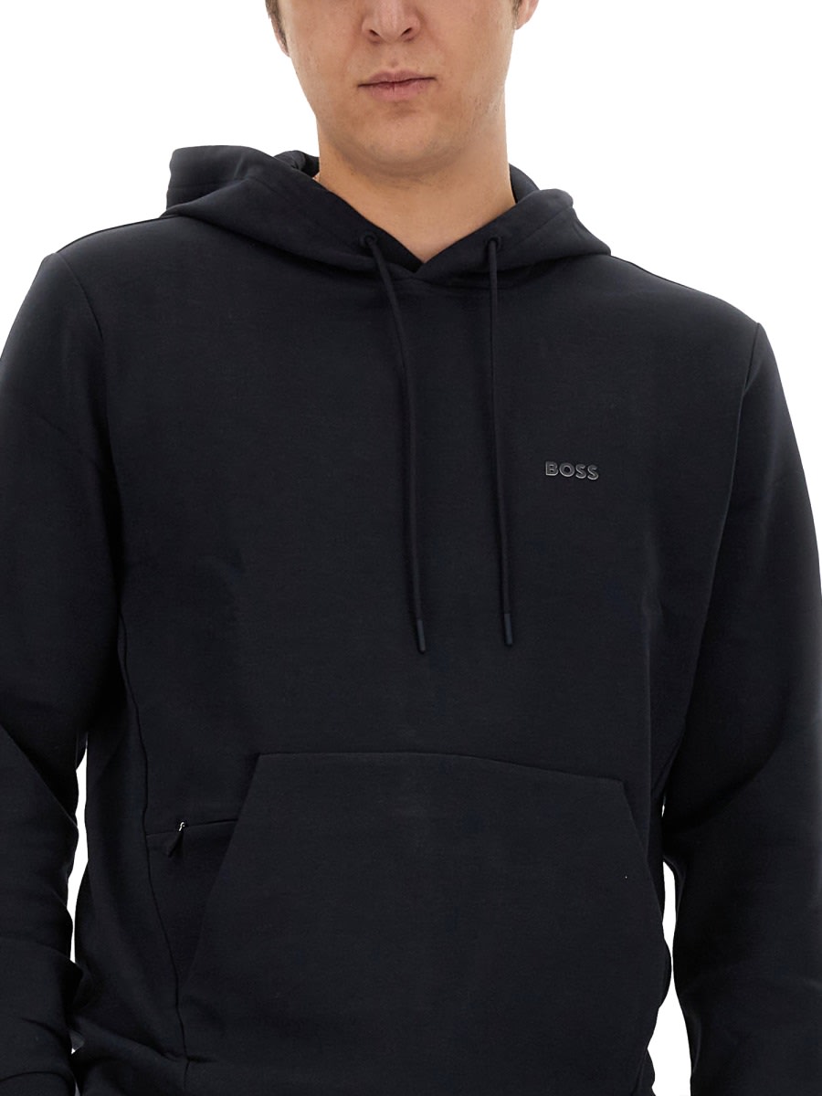 Shop Hugo Boss Soody Sweatshirt In Blue