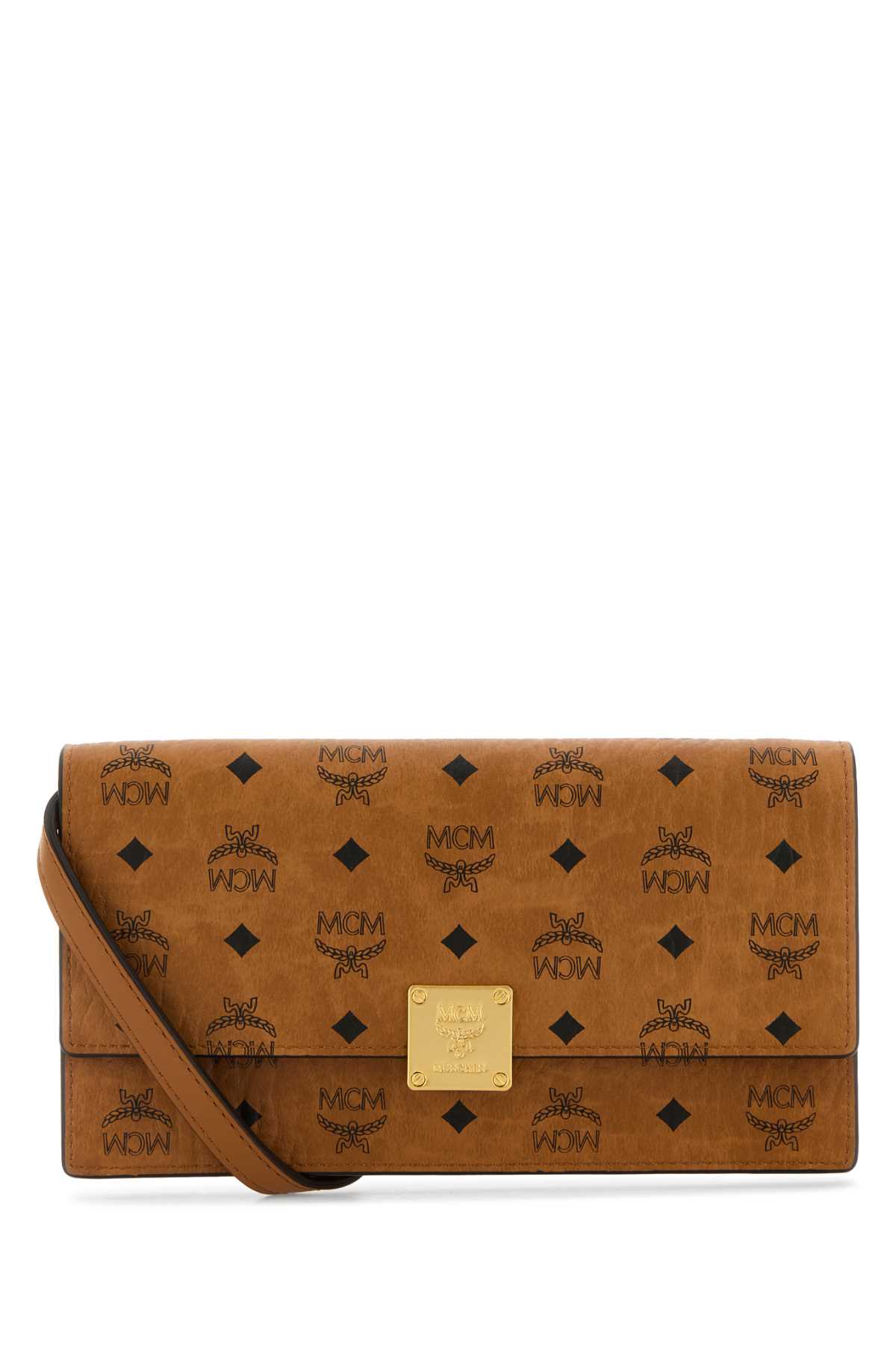 Mcm Printed Canvas Aren Wallet In Brown