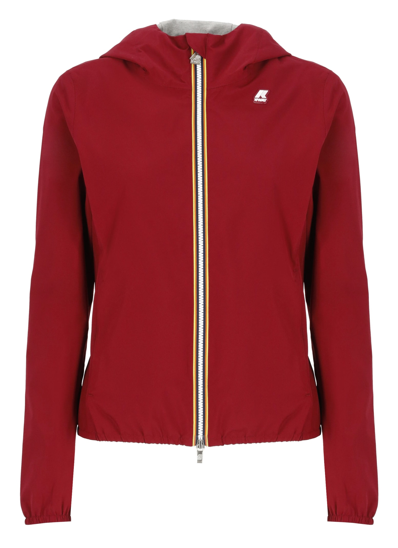 Shop K-way Lily Stretch Poly Jacket In Red