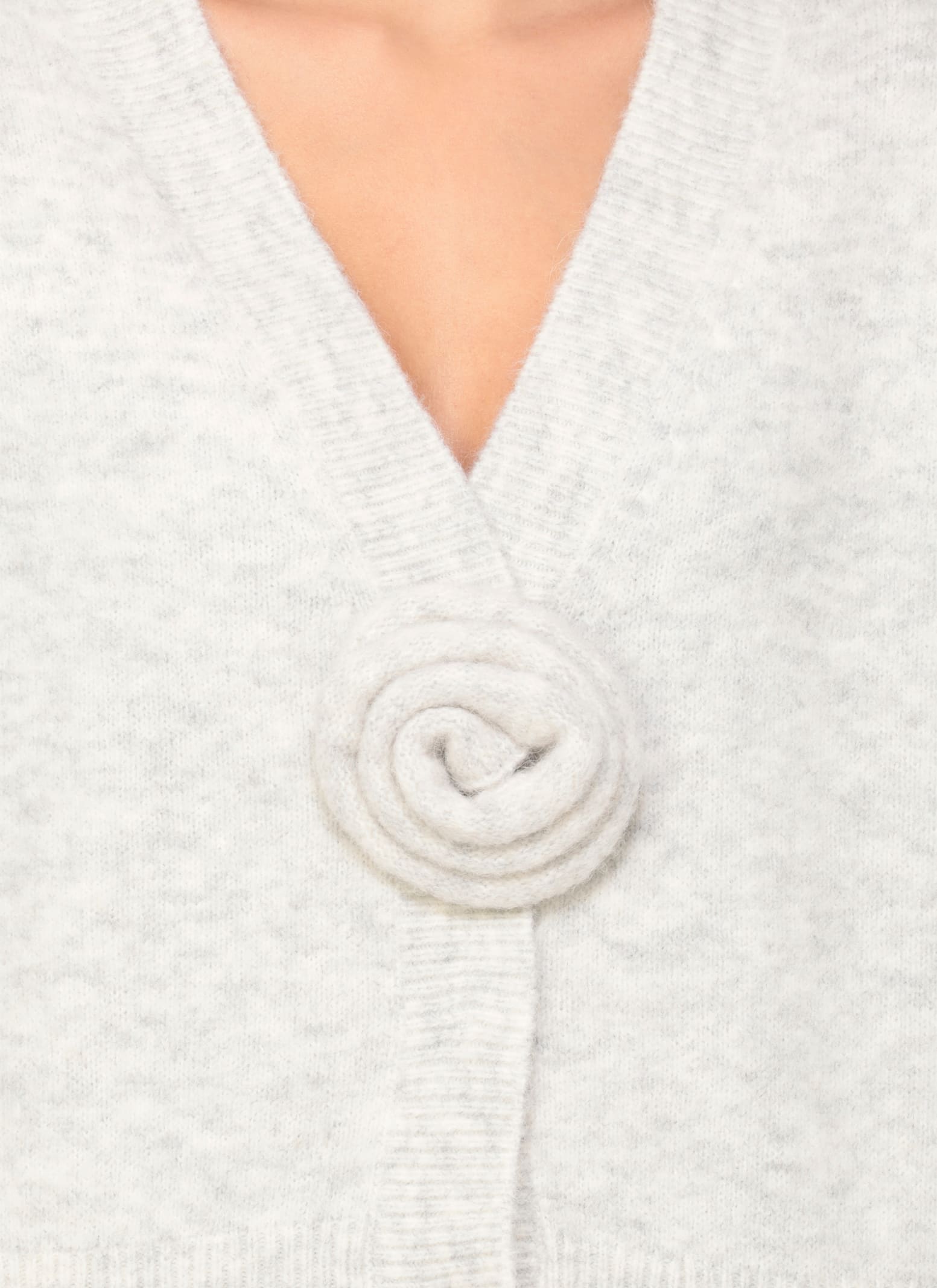 Rotate Birger Christensen Alpaca And Wool Cardigan In White