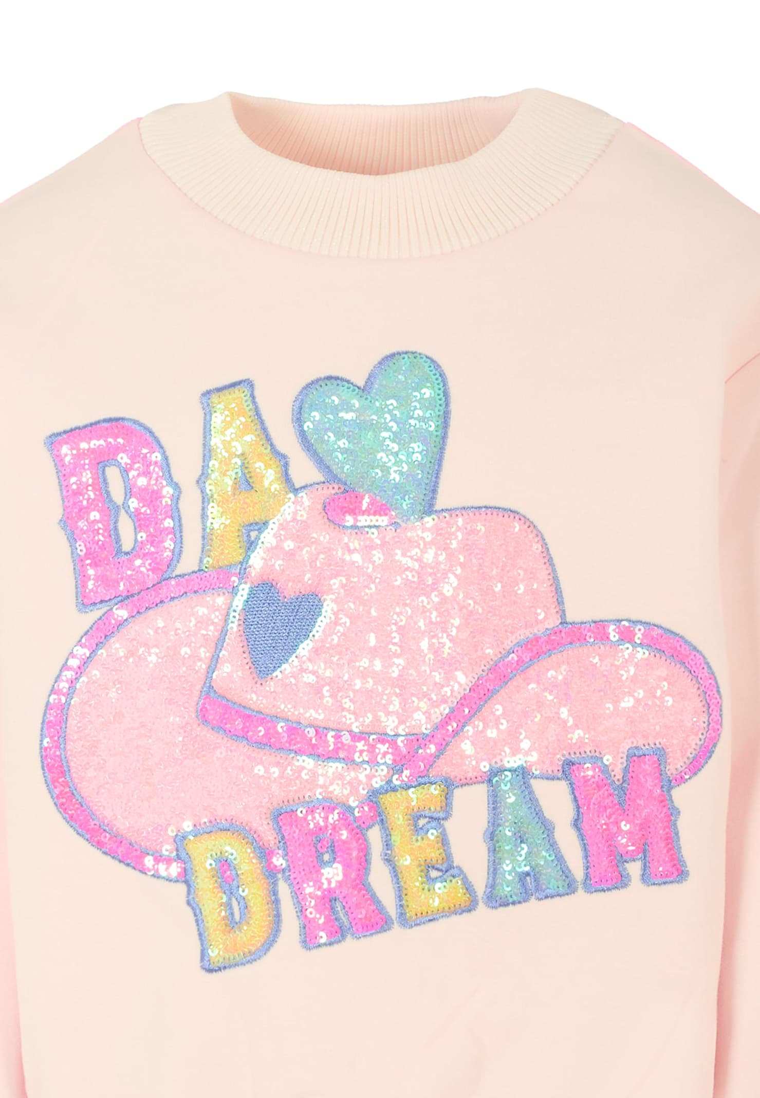 Billieblush Pink Sweatshirt For Girl With Hat In Pink