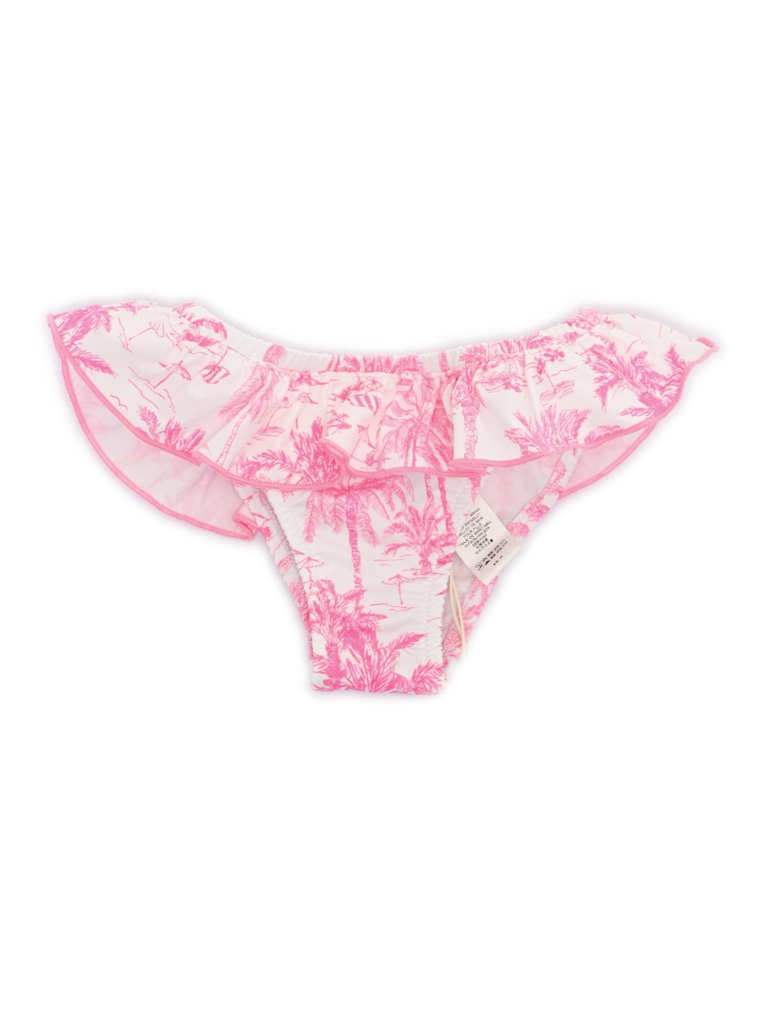 Mc2 Saint Barth Ruffled Bikini Bottoms In Pink