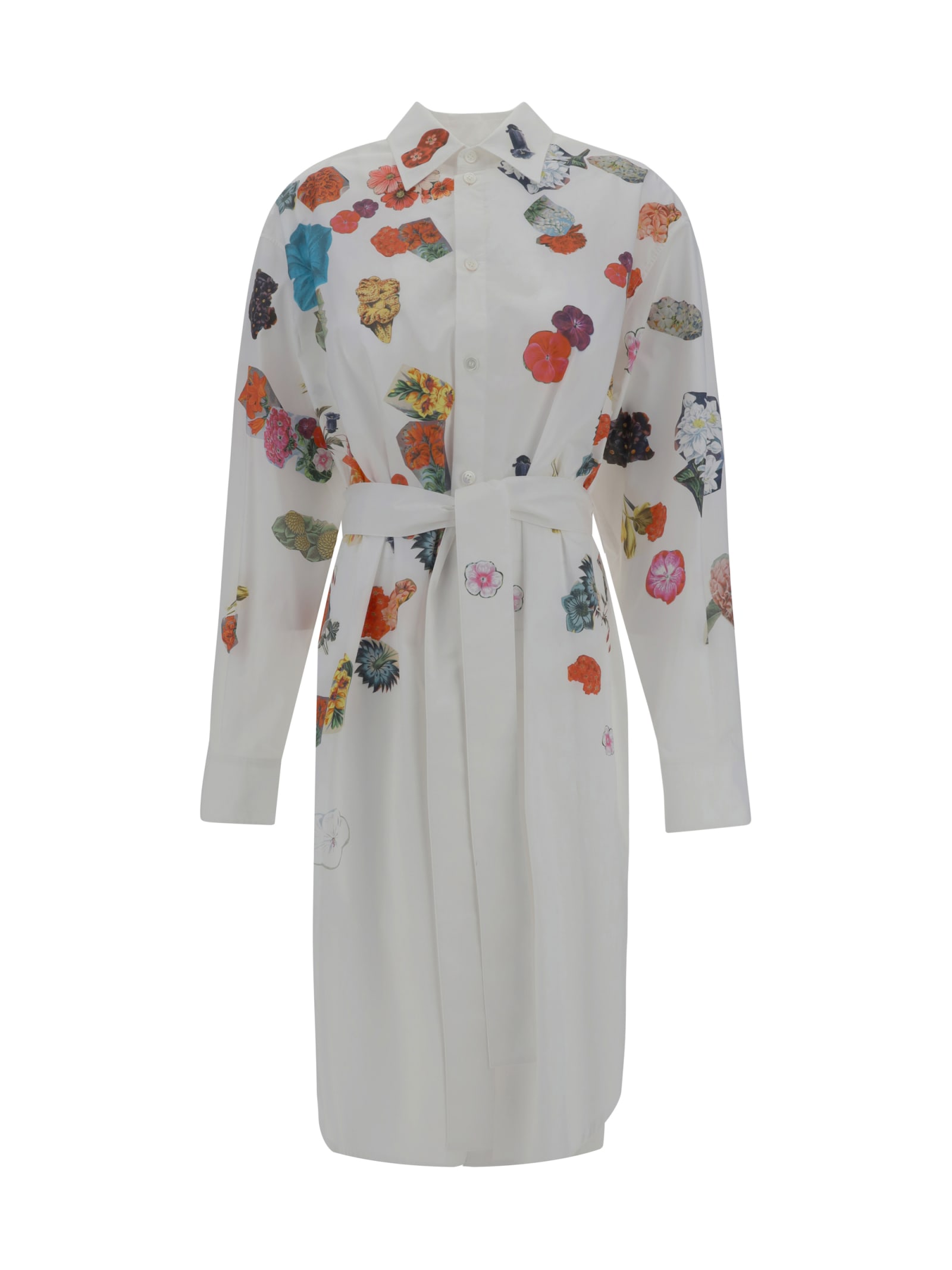 Shop Marni Chemisier Dress In Lily White