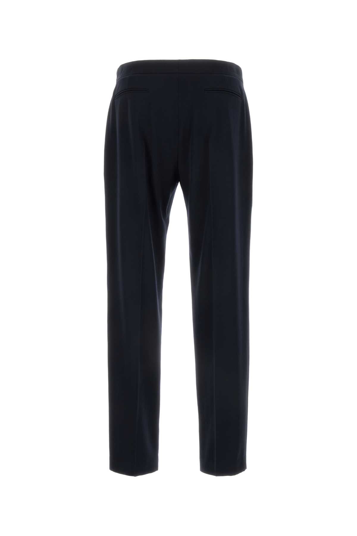 Shop The Row Midnight Blue Wool Rivo Pant In Darknavy