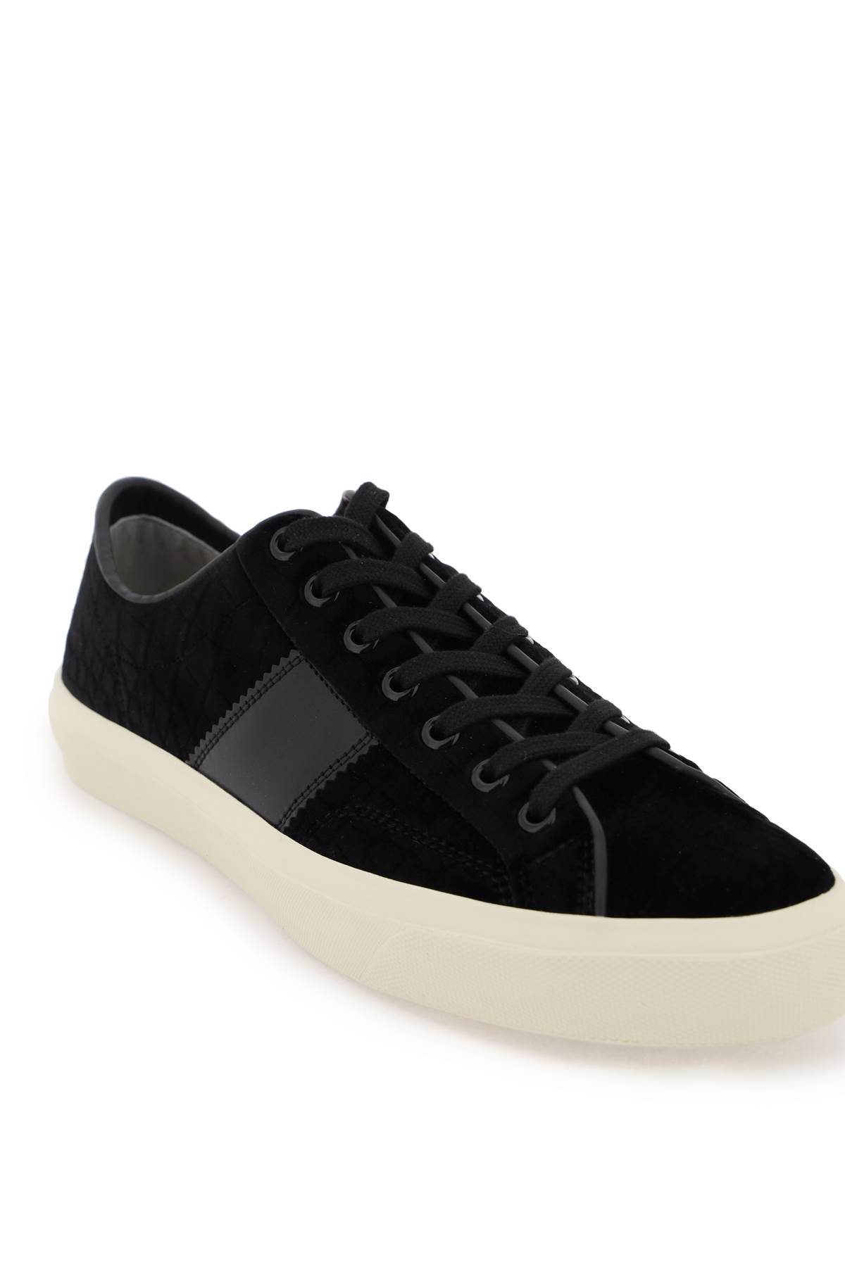 Shop Tom Ford Cambridge Sneakers In Black Cream (black)