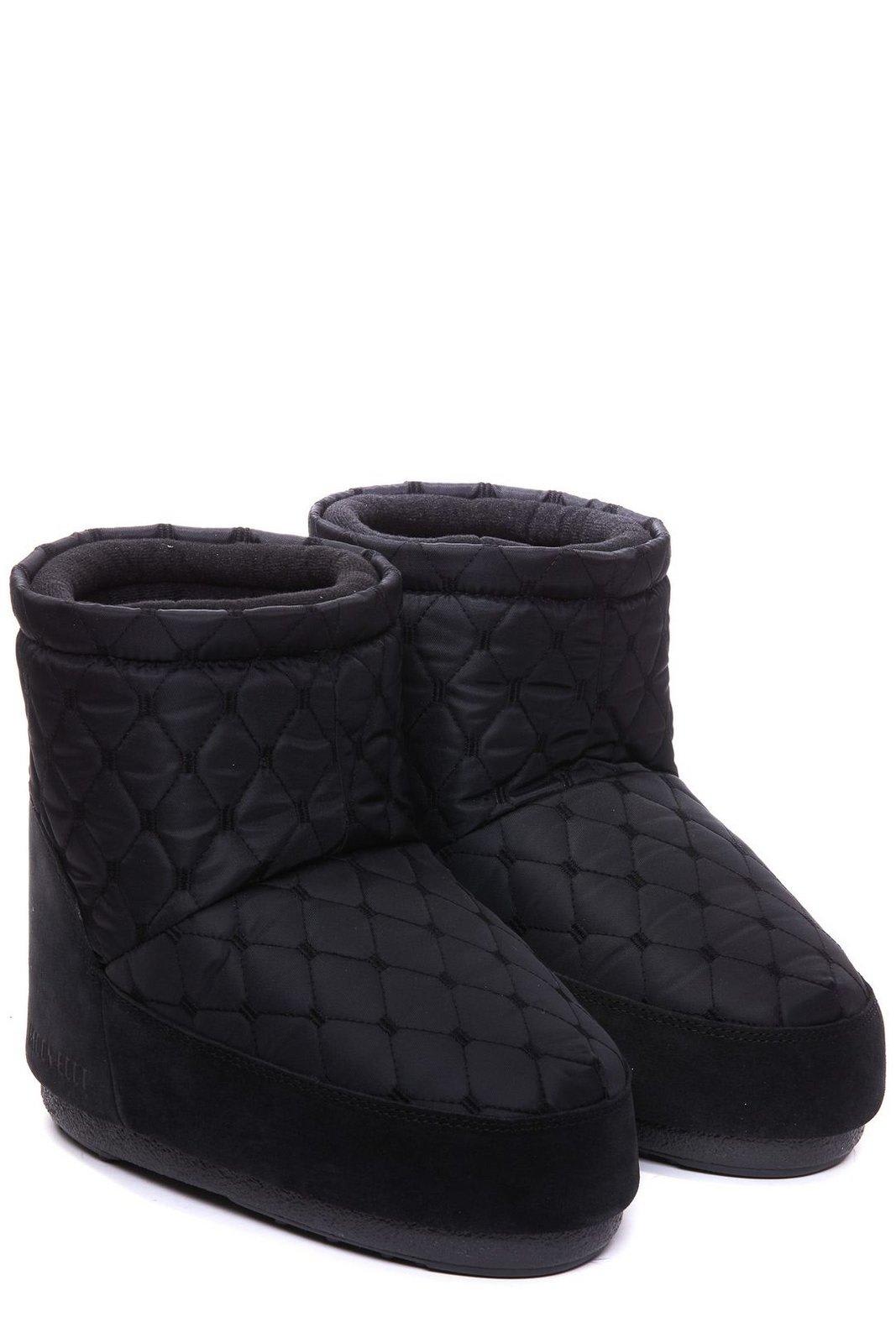 Shop Moon Boot Icon Low Quilted Slip-on Boots In Black