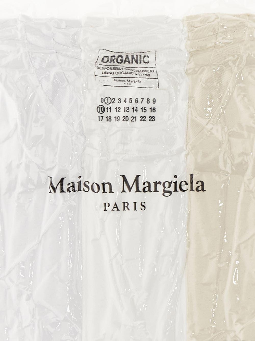 Shop Maison Margiela Three White T-shirt