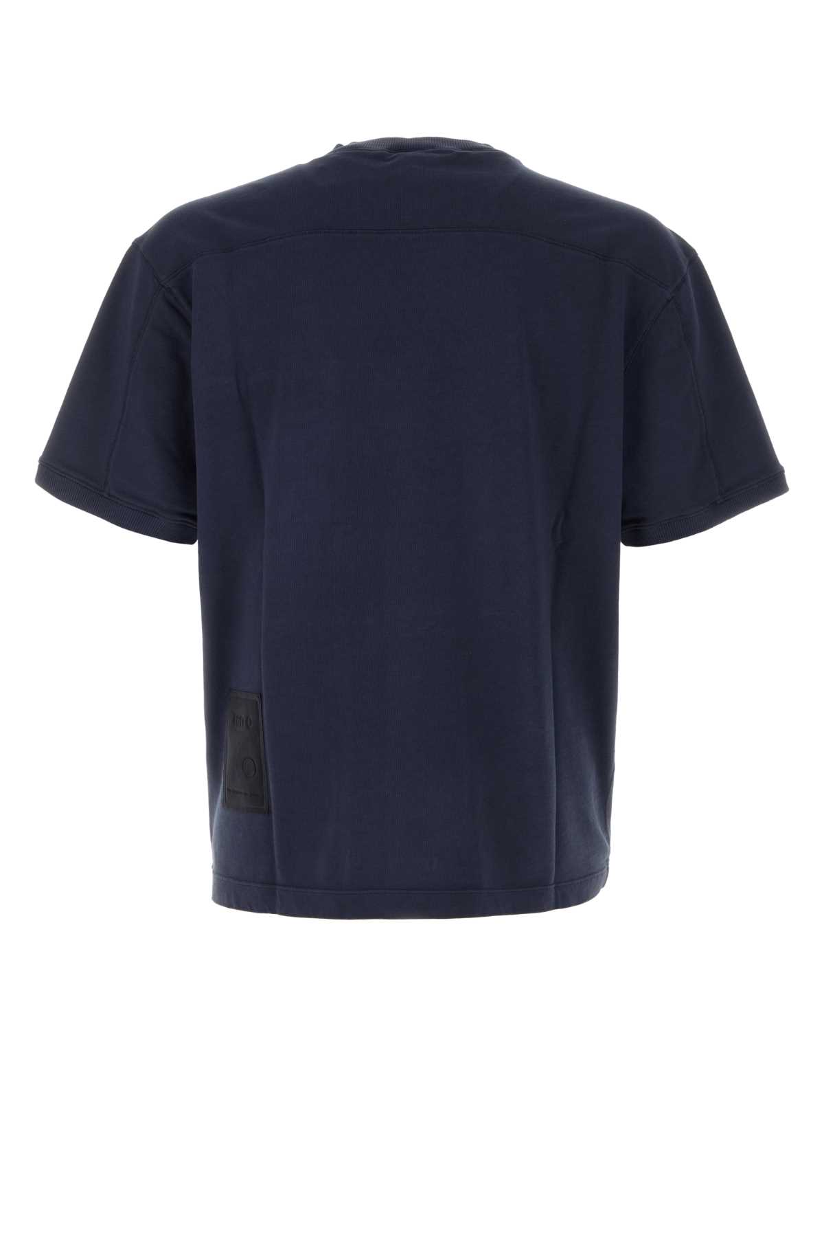Ten C Men Navy Blue Cotton T-shirt