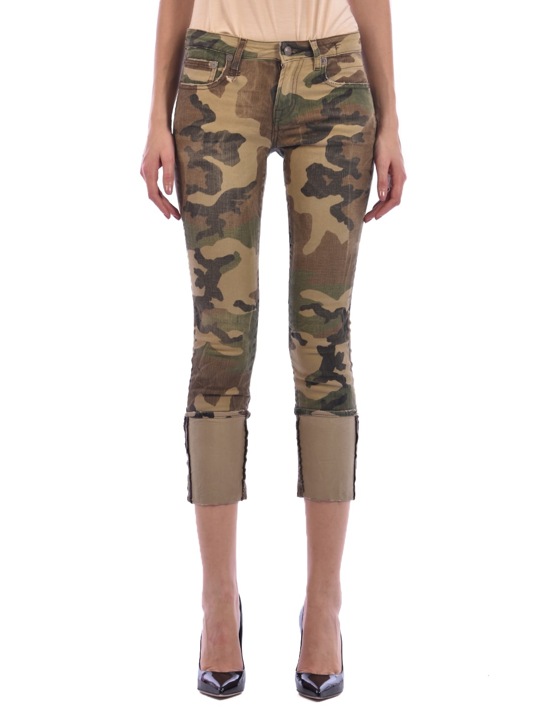 R13 SKINNY JEANS CAMOUFLAGE,11217327