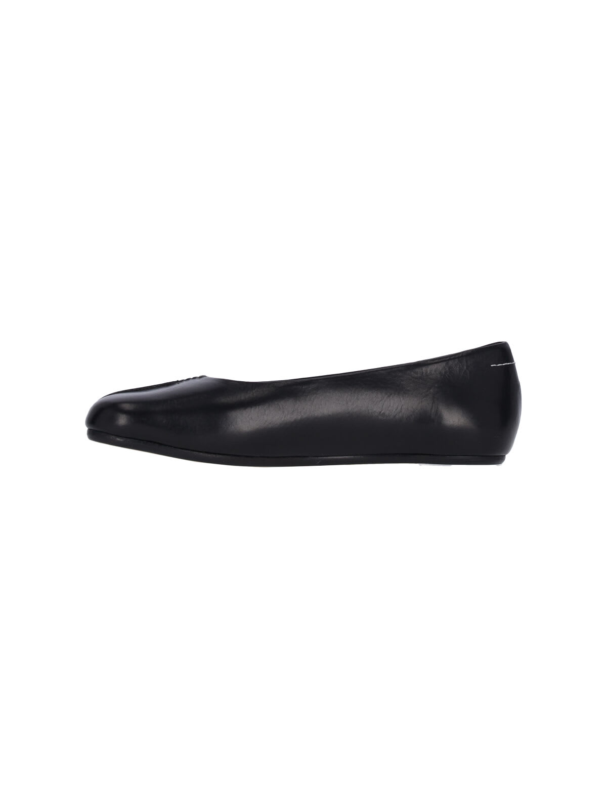 Mm6 Maison Margiela Mm6 By Maison Margiela Black Leather Ballet Flats