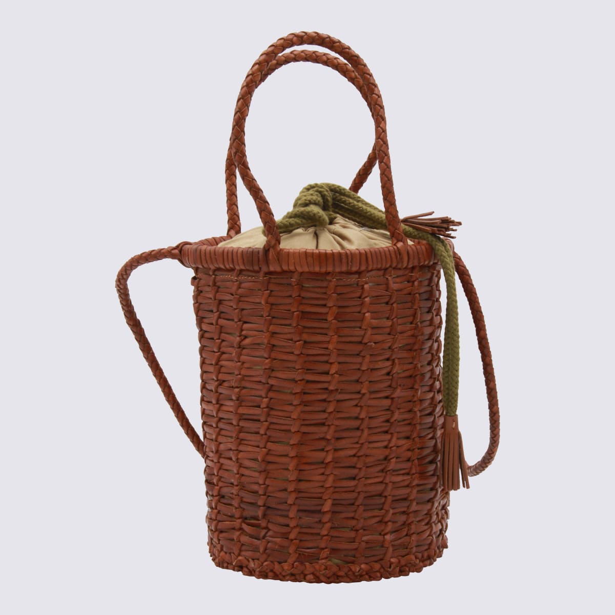 Dragon Diffusion Brown Leather Satchel In Brown