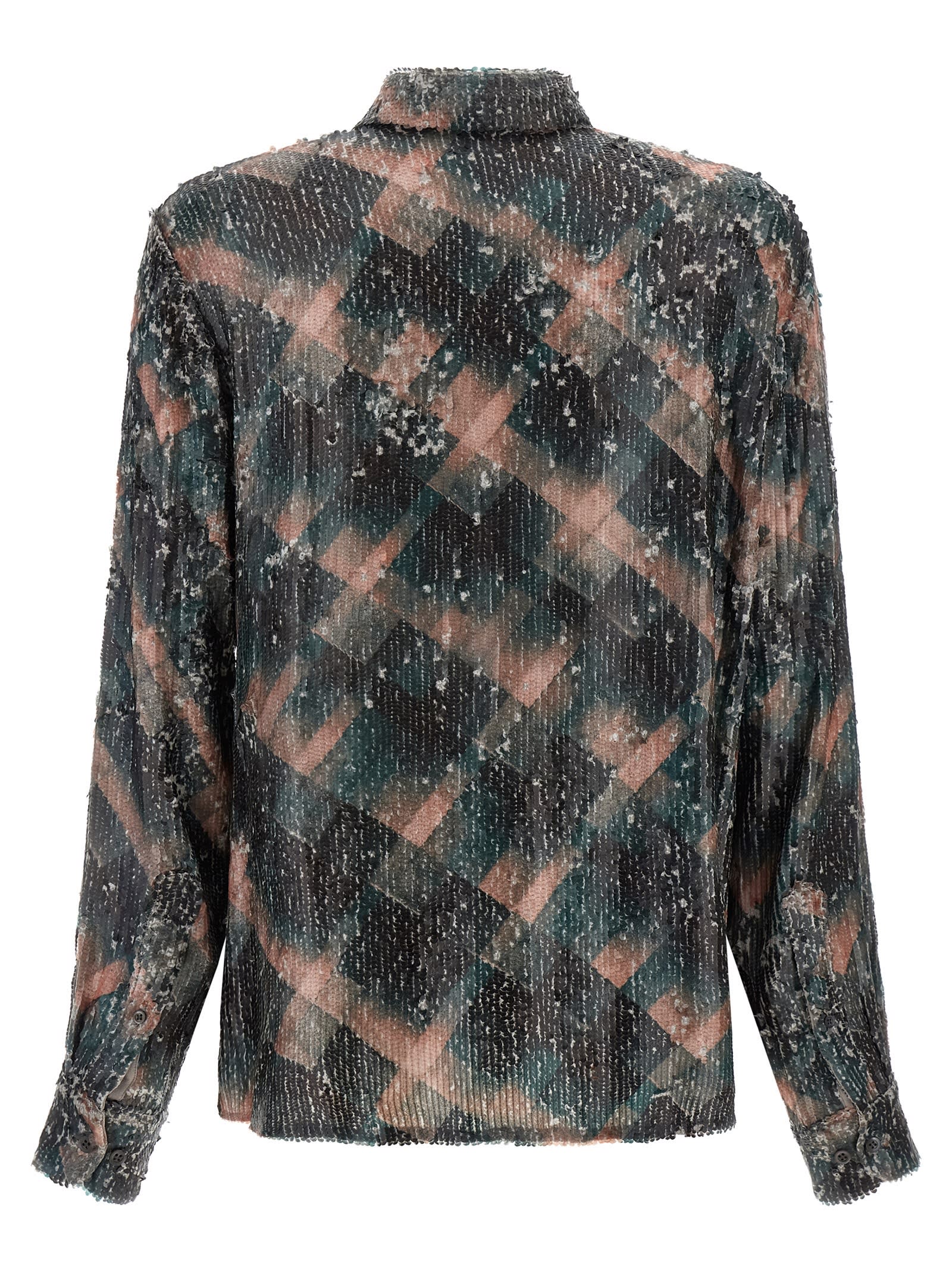 Dries Van Noten Chowy Emb Shirt In Green