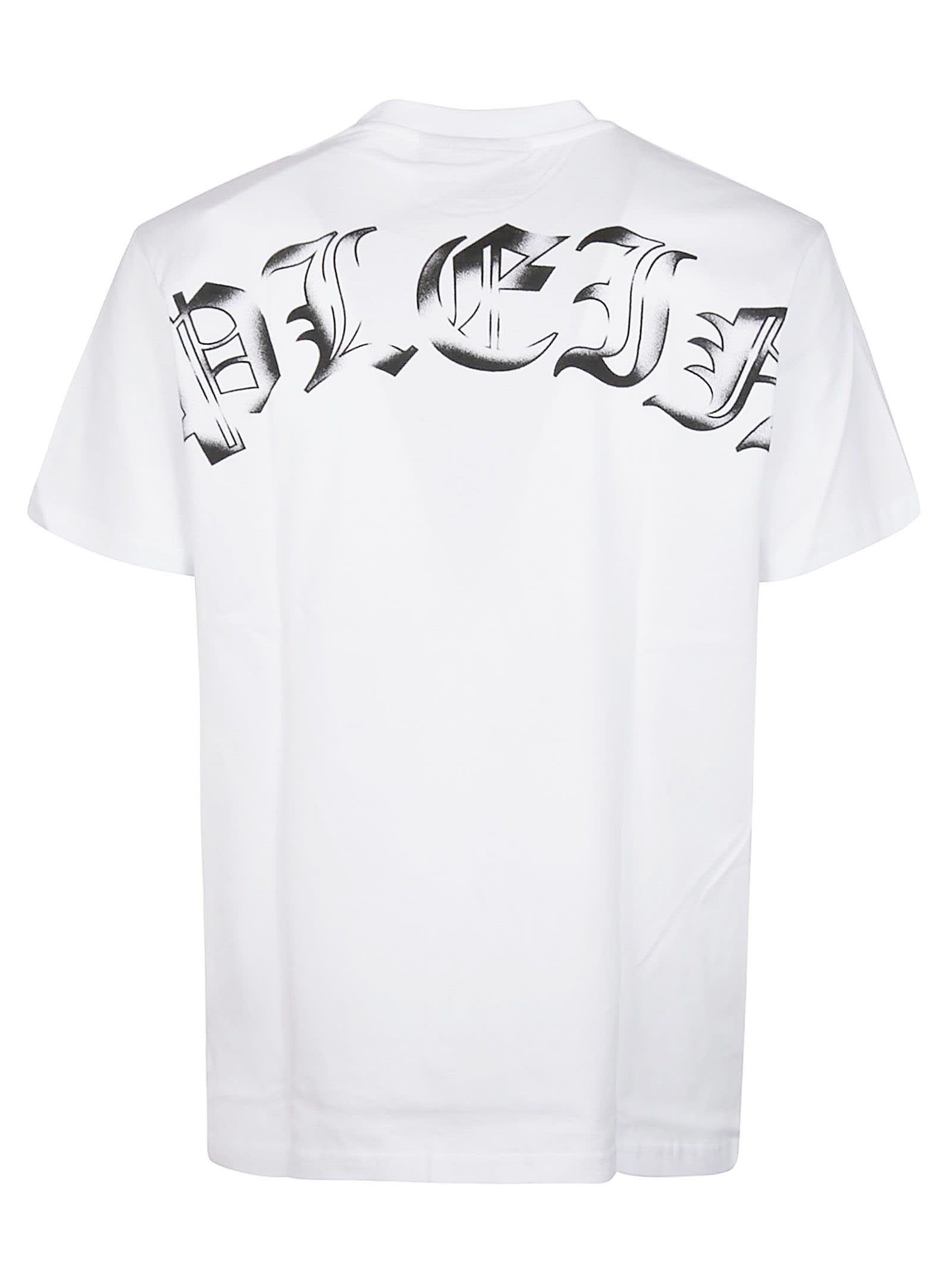 Shop Philipp Plein Gothic Plein T-shirt In White