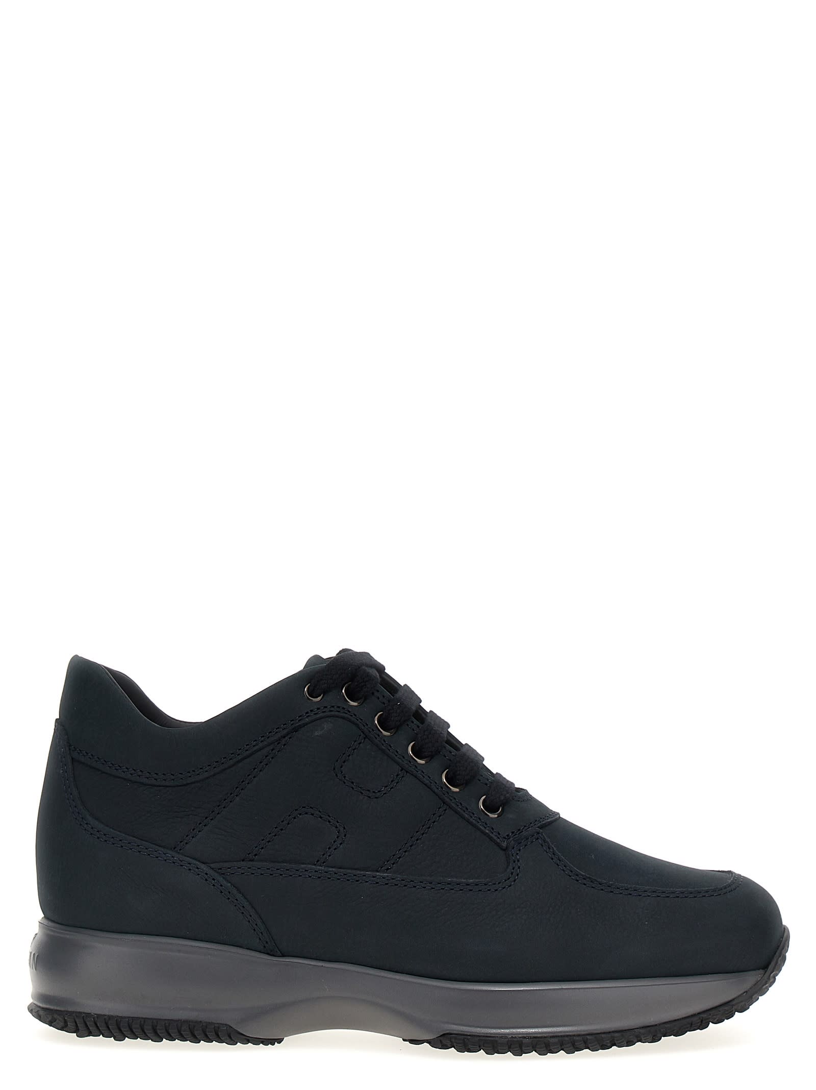 Shop Hogan Interactive Sneakers In Blu Demin Scuro