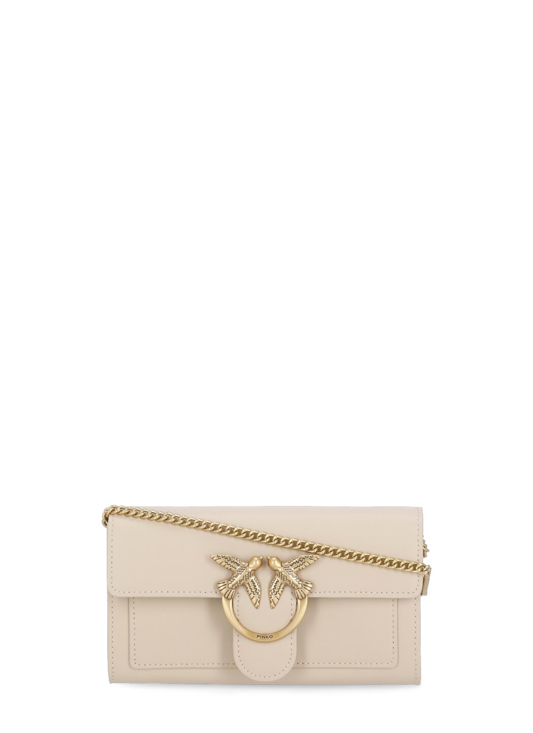 Shop Pinko Love One Simply Wallet In Beige