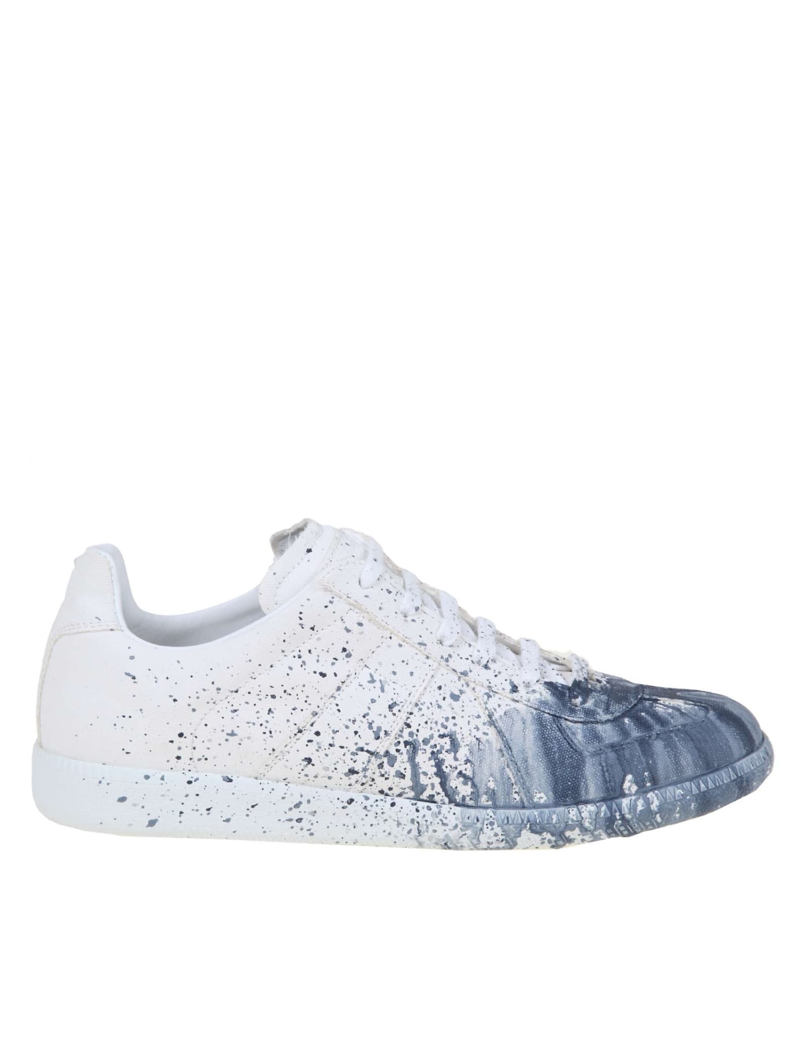 Maison Margiela Leather Sneakers With Patent Detail