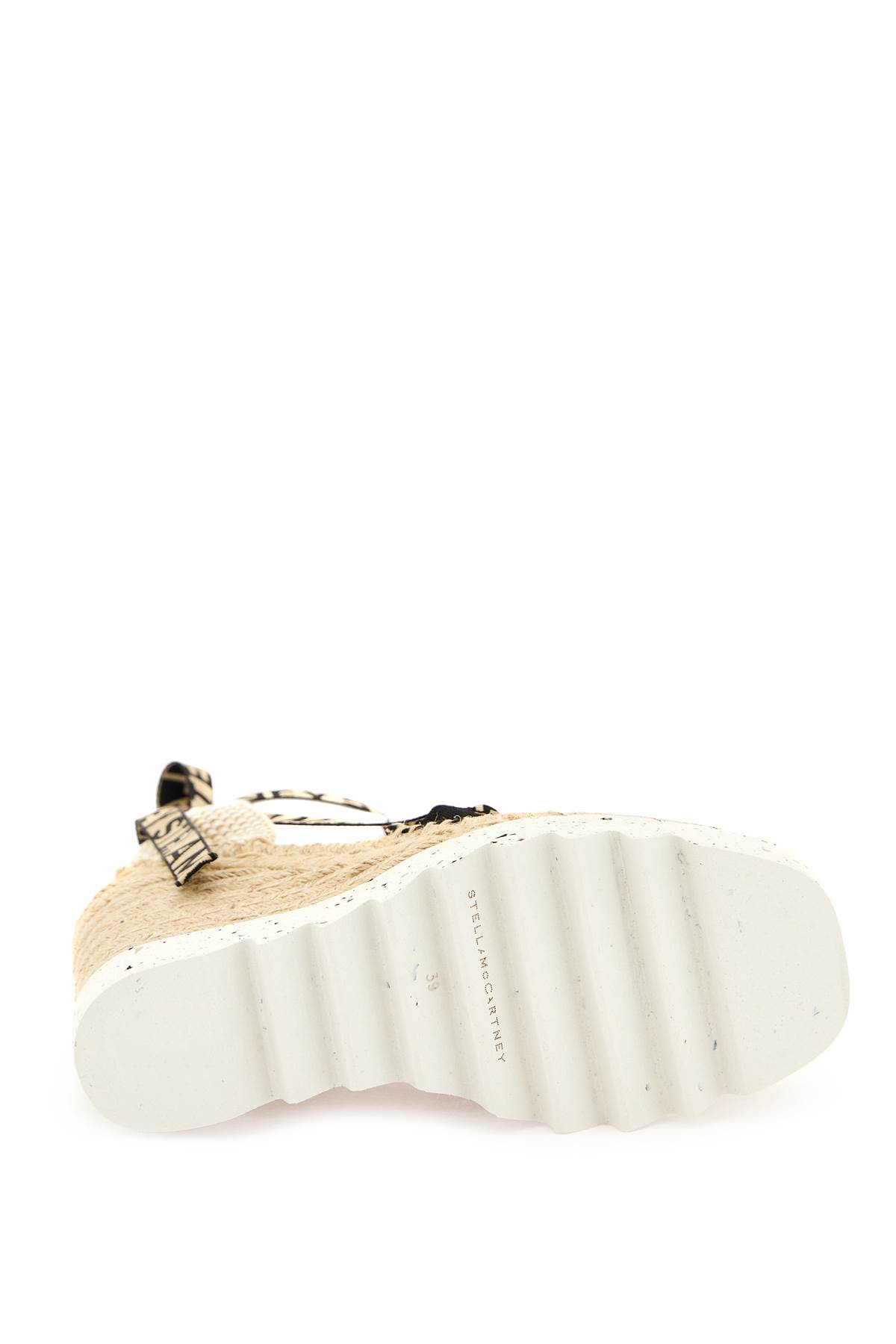 Stella Mccartney Gaia Wedge Sandals In Neutral