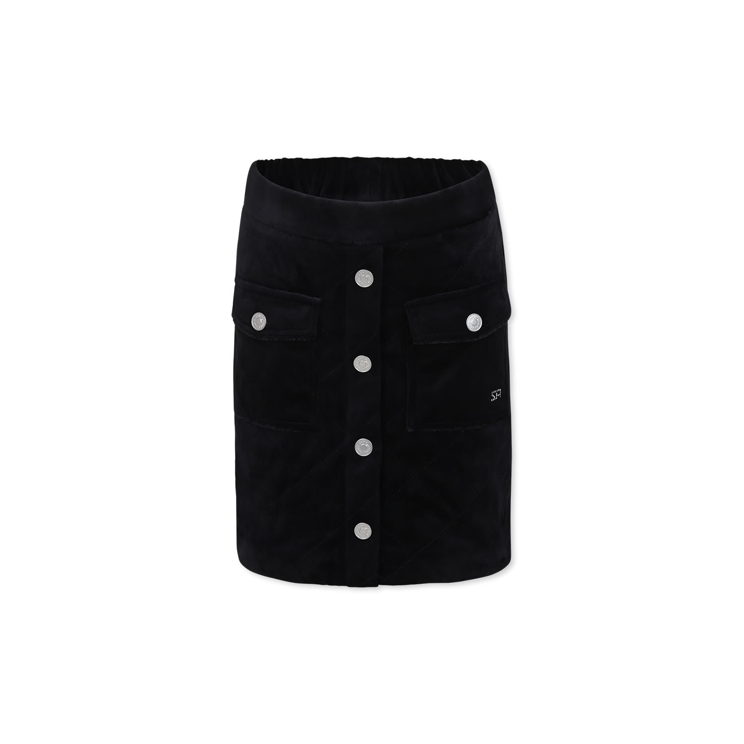 Shop Rykiel Enfant Black Skirt For Girl With Logo