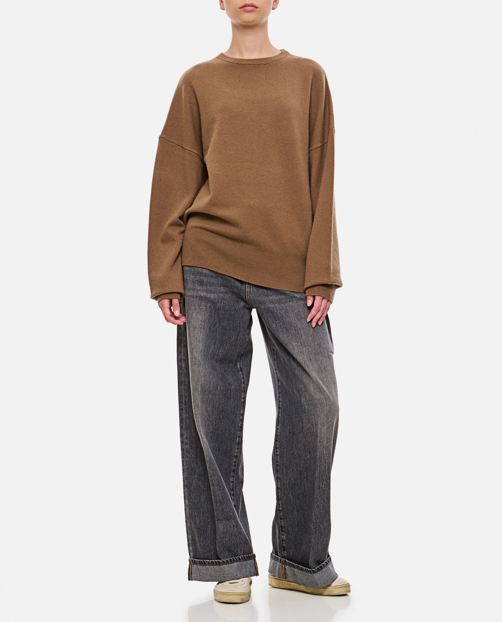 Shop Extreme Cashmere Tes Cashmere Sweater In Brown