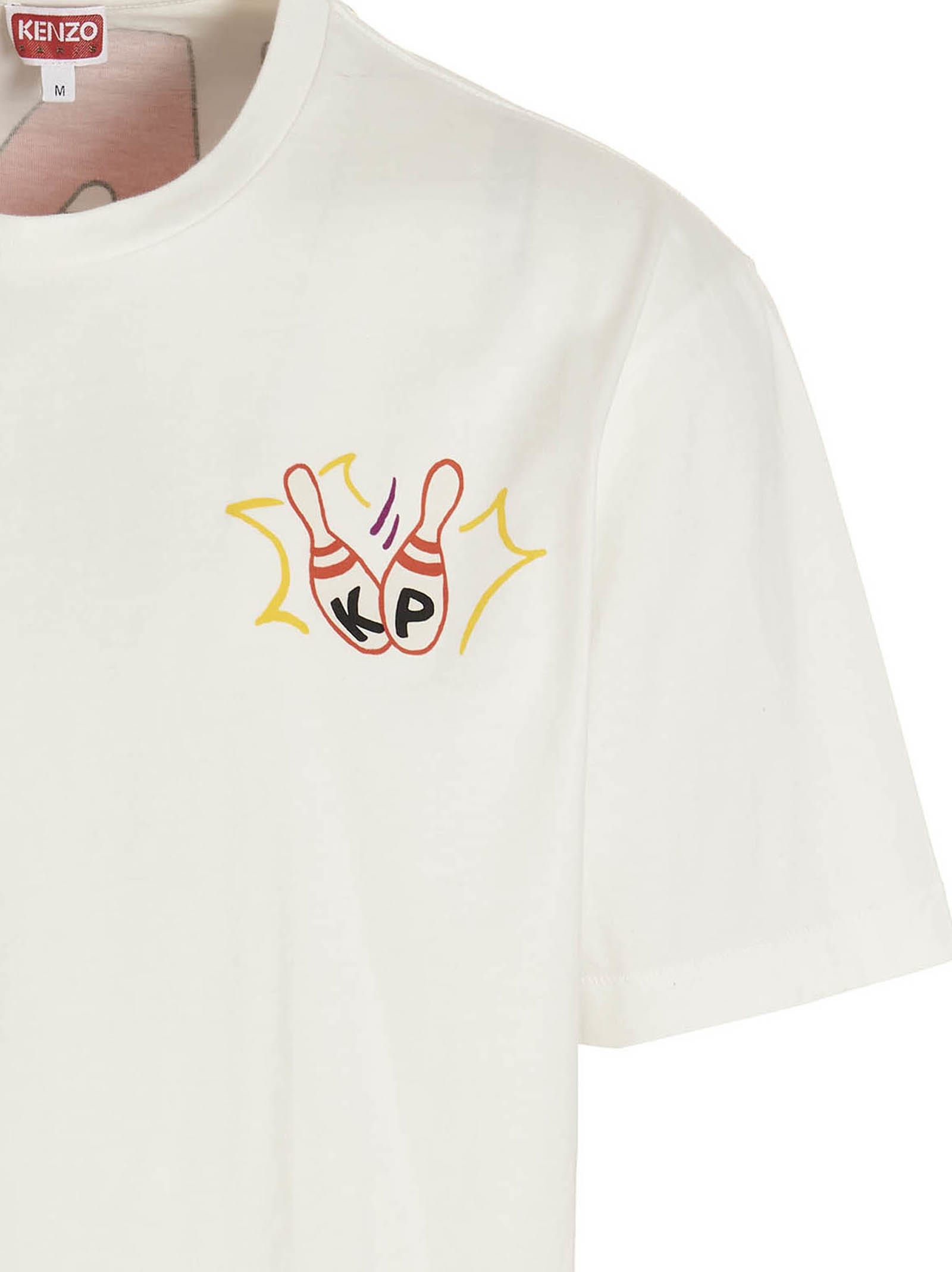 Shop Kenzo Bowling Team T-shirt In White