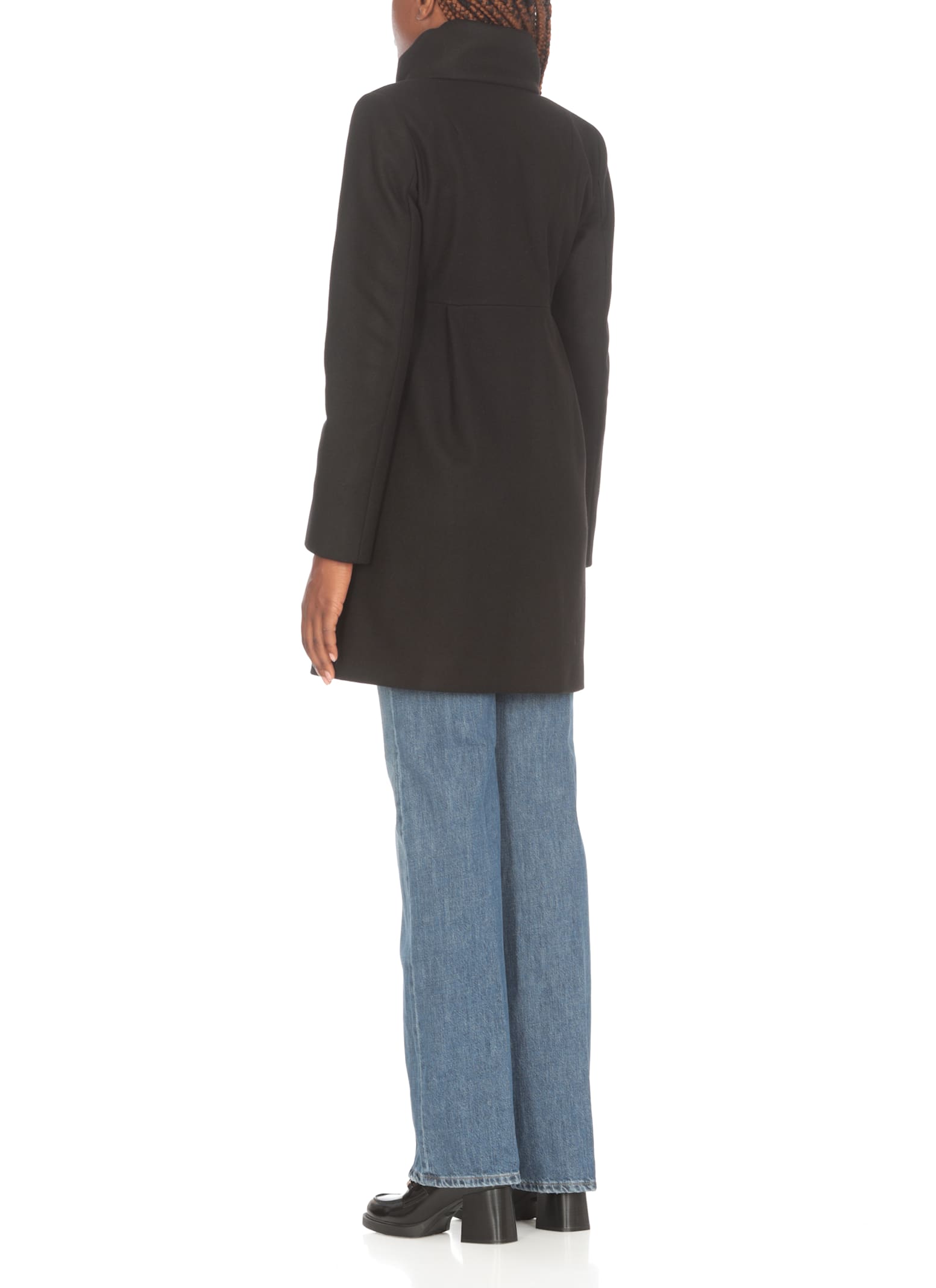 Fay Romantic Lined Coat In Black