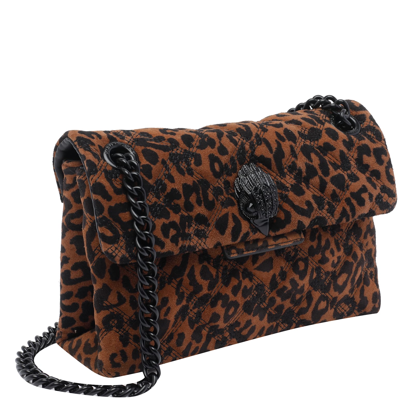 Kurt Geiger Mini Leather Kensington Crossbody Bag In Brown