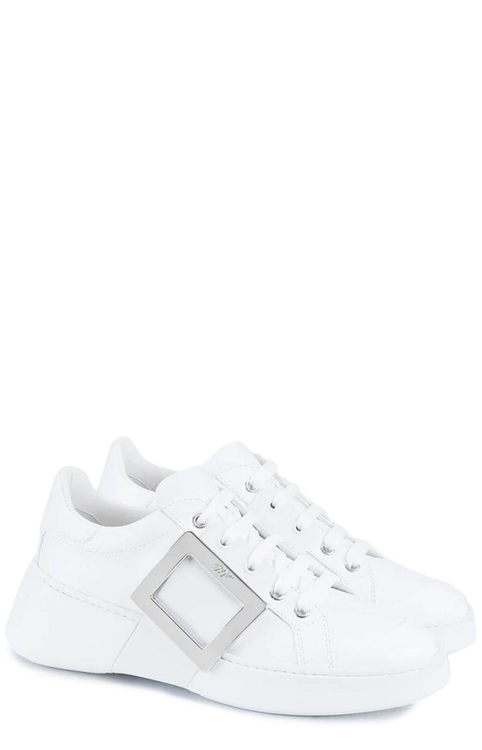 Roger Vivier Viv Skate Sneakers In White