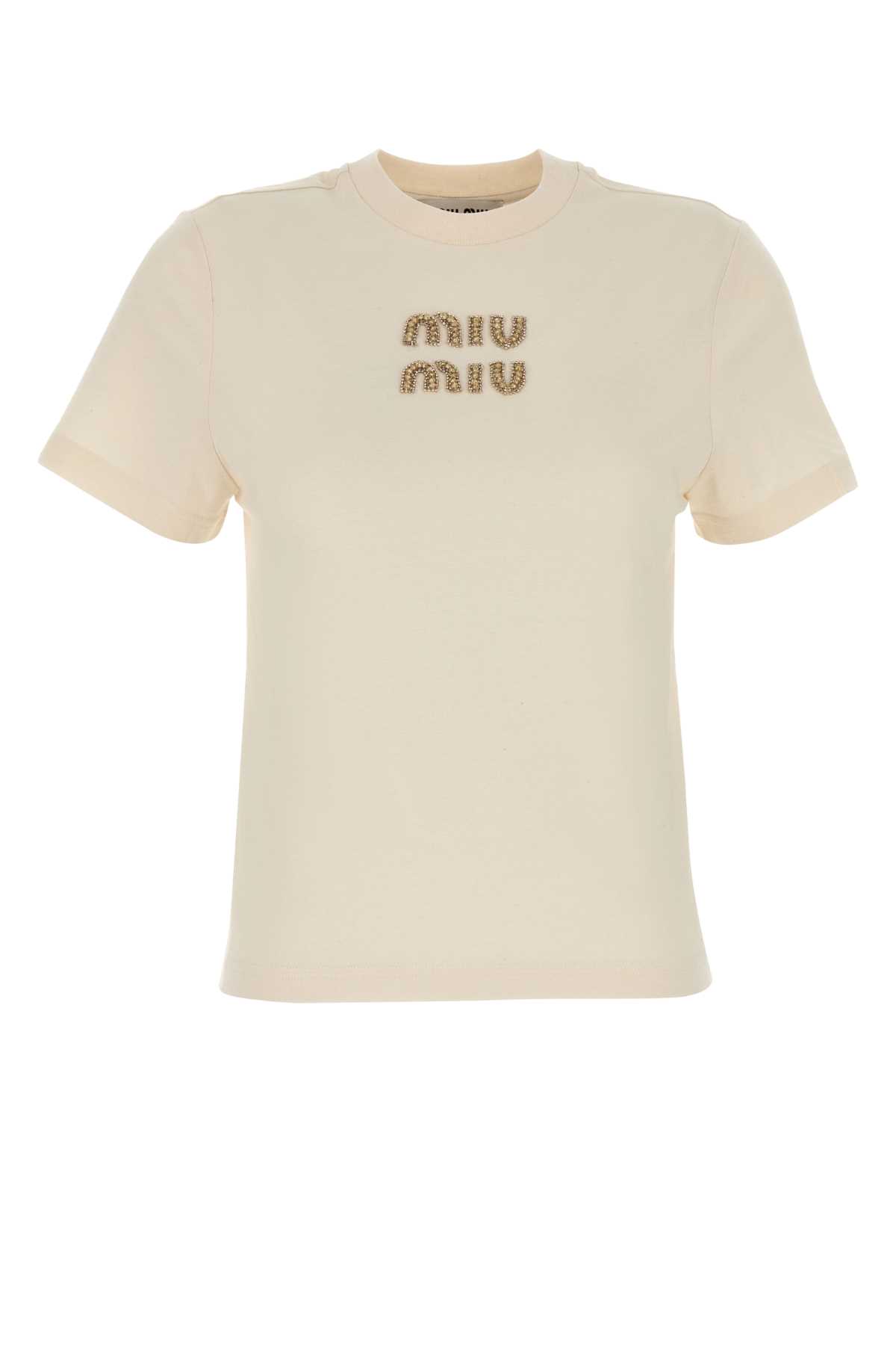 Cream Cotton T-shirt