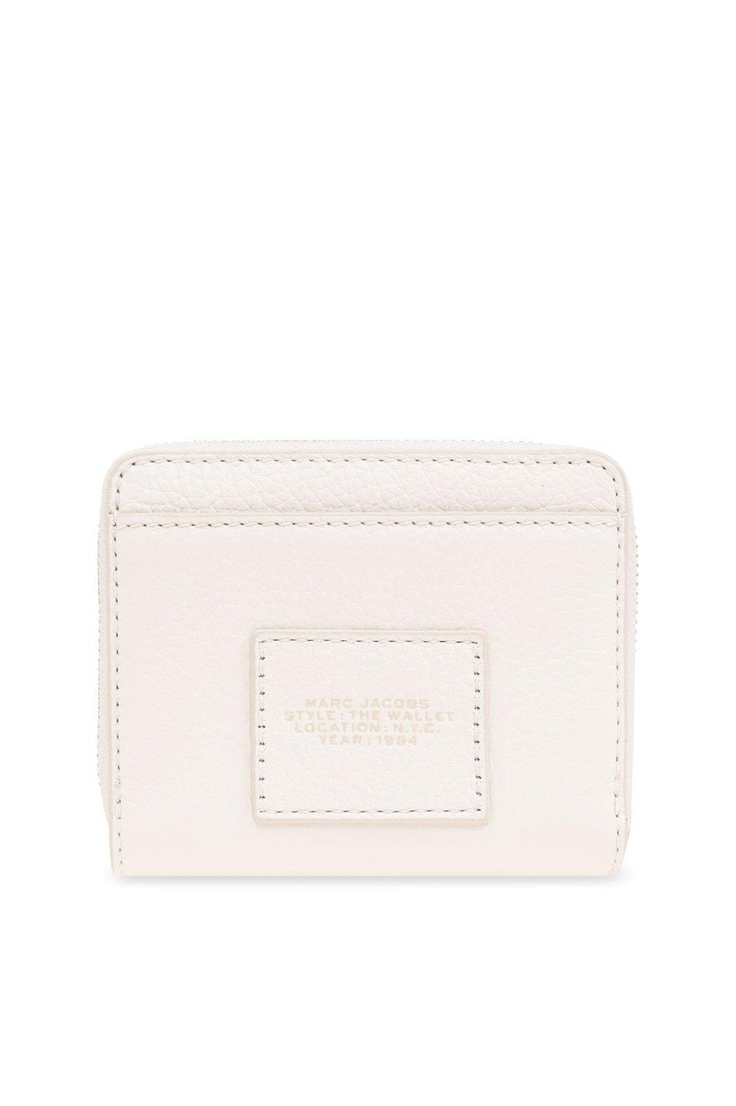 Shop Marc Jacobs Logo Printed Zipped Mini Compact Wallet In Cotton