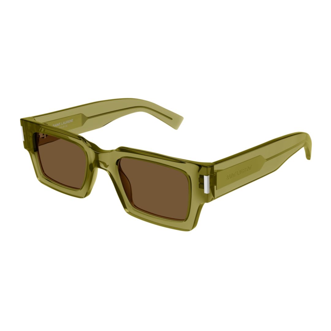 Saint Laurent Sl 572-008 Green-green-brown In Green-green-brown