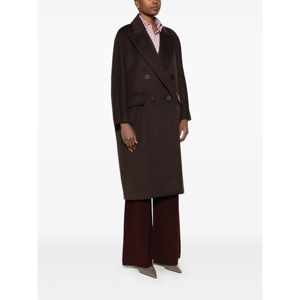 Max Mara Oversized Coat In Cashmere, Alpaca And Wool In Brown