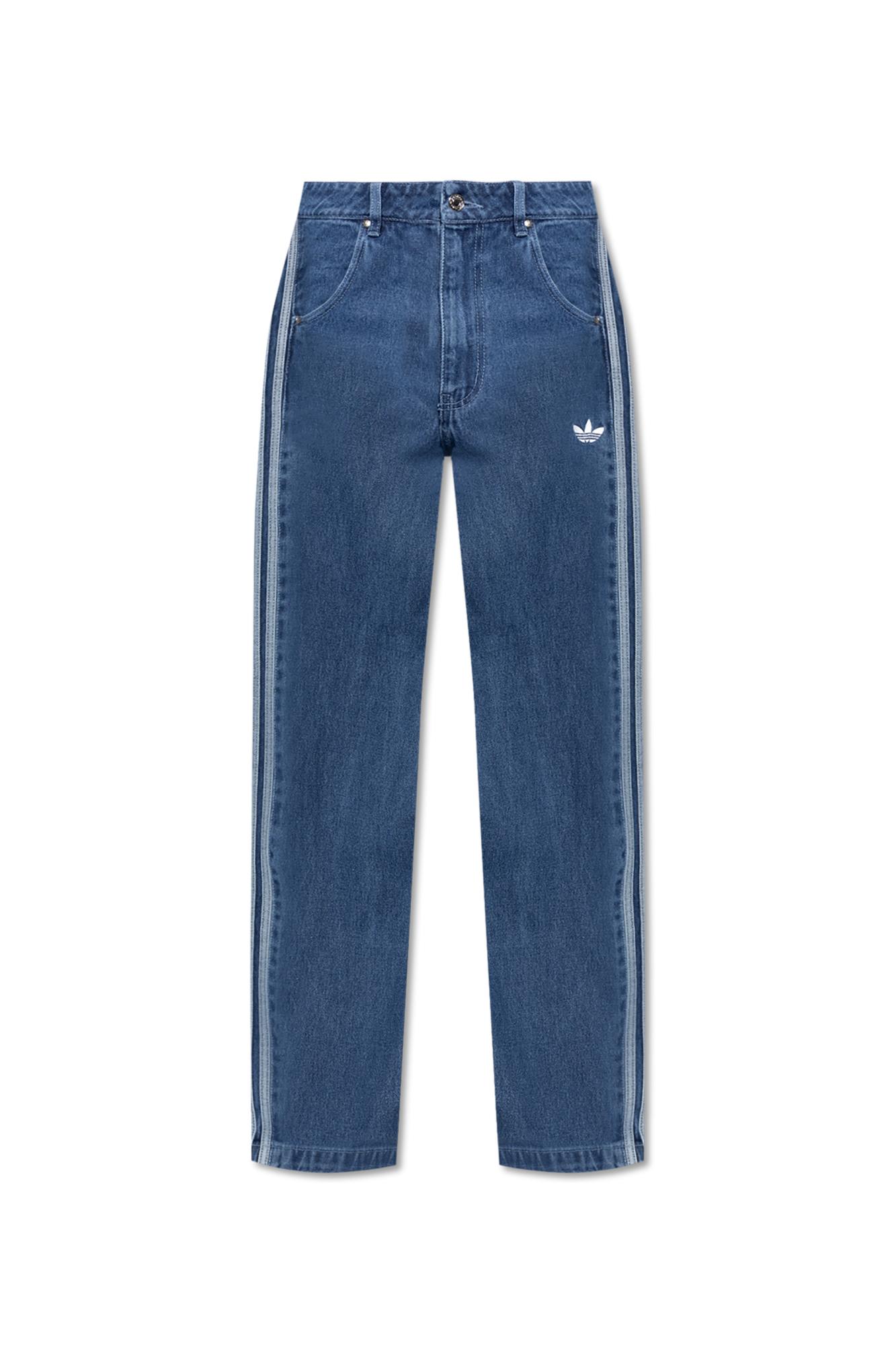 Adidas Originals Straight-leg Jeans In Blue