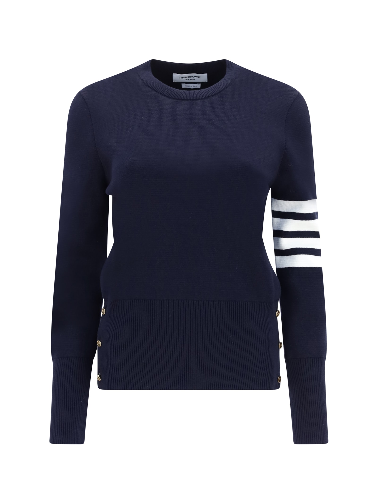 Shop Thom Browne Sweater In Navy