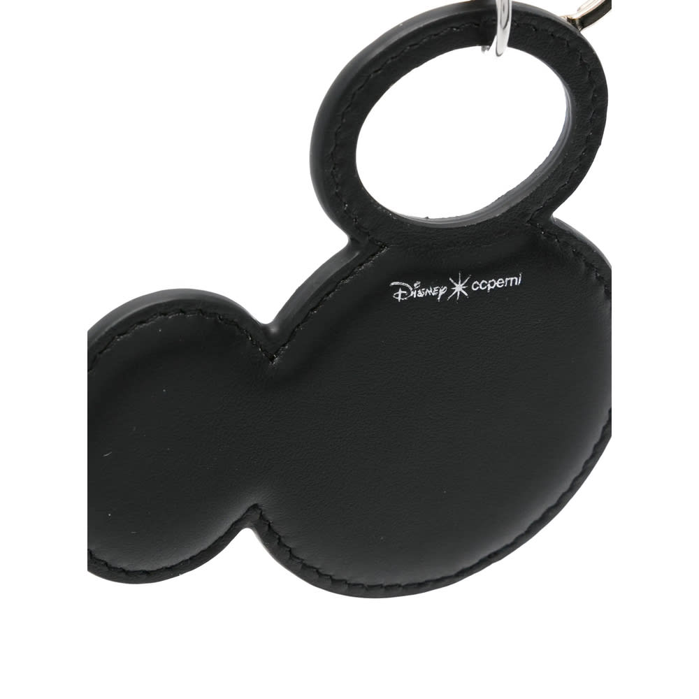 Coperni Black Mickey Charm Keychain In Black