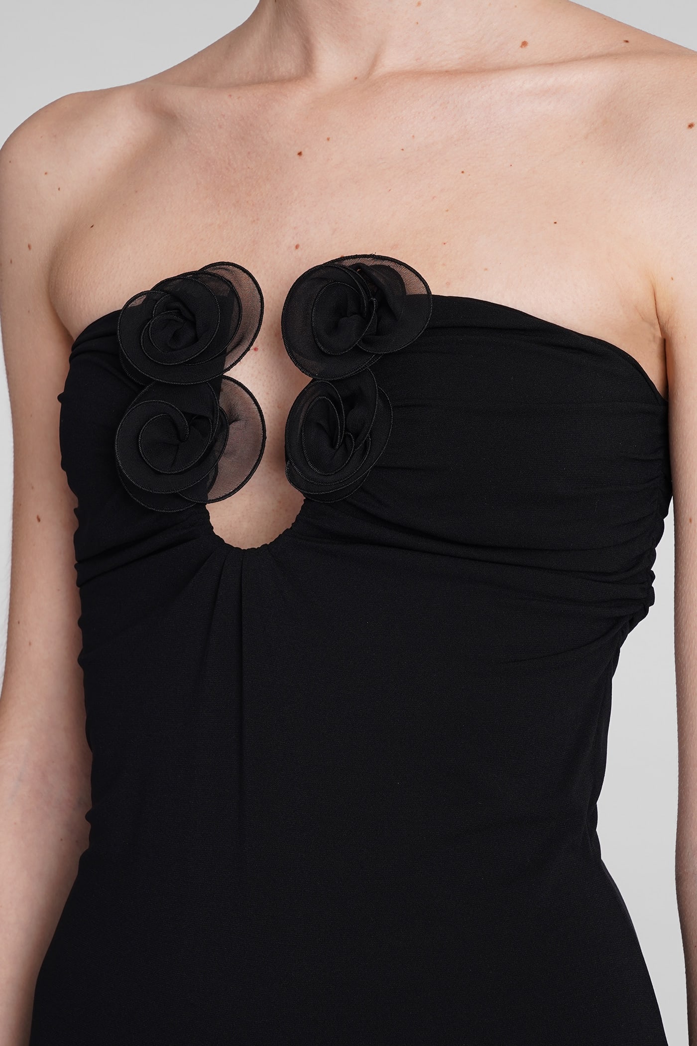 Shop Magda Butrym Dress In Black Polyamide