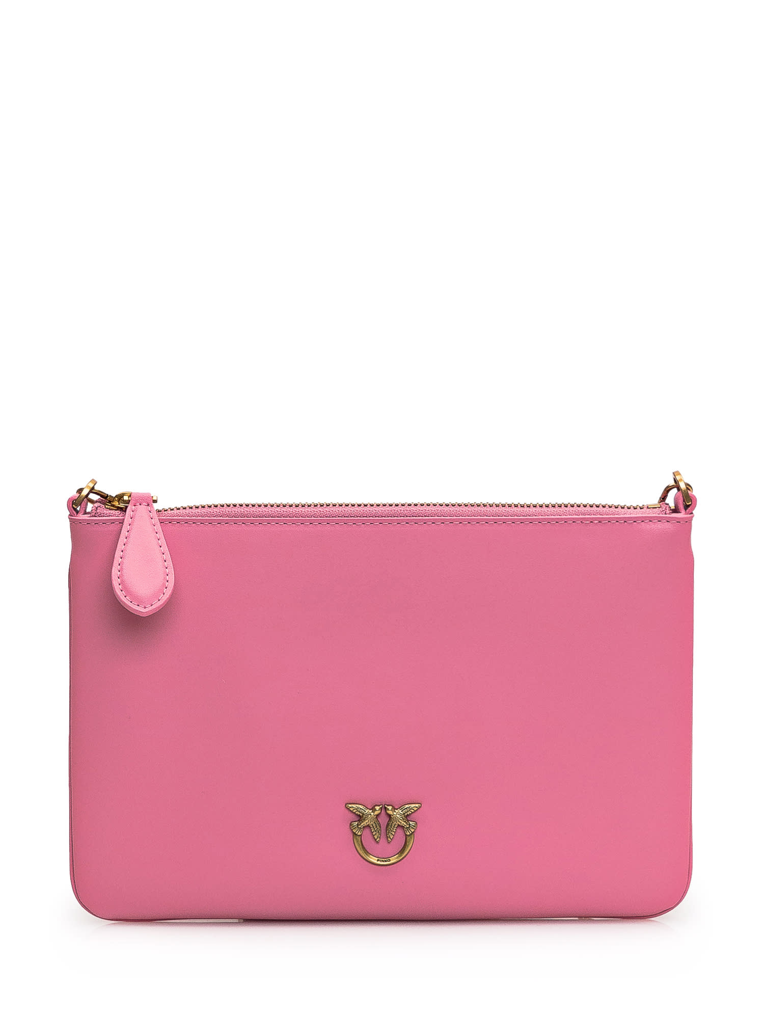 Shop Pinko Love Flat Classic Bag In Pink